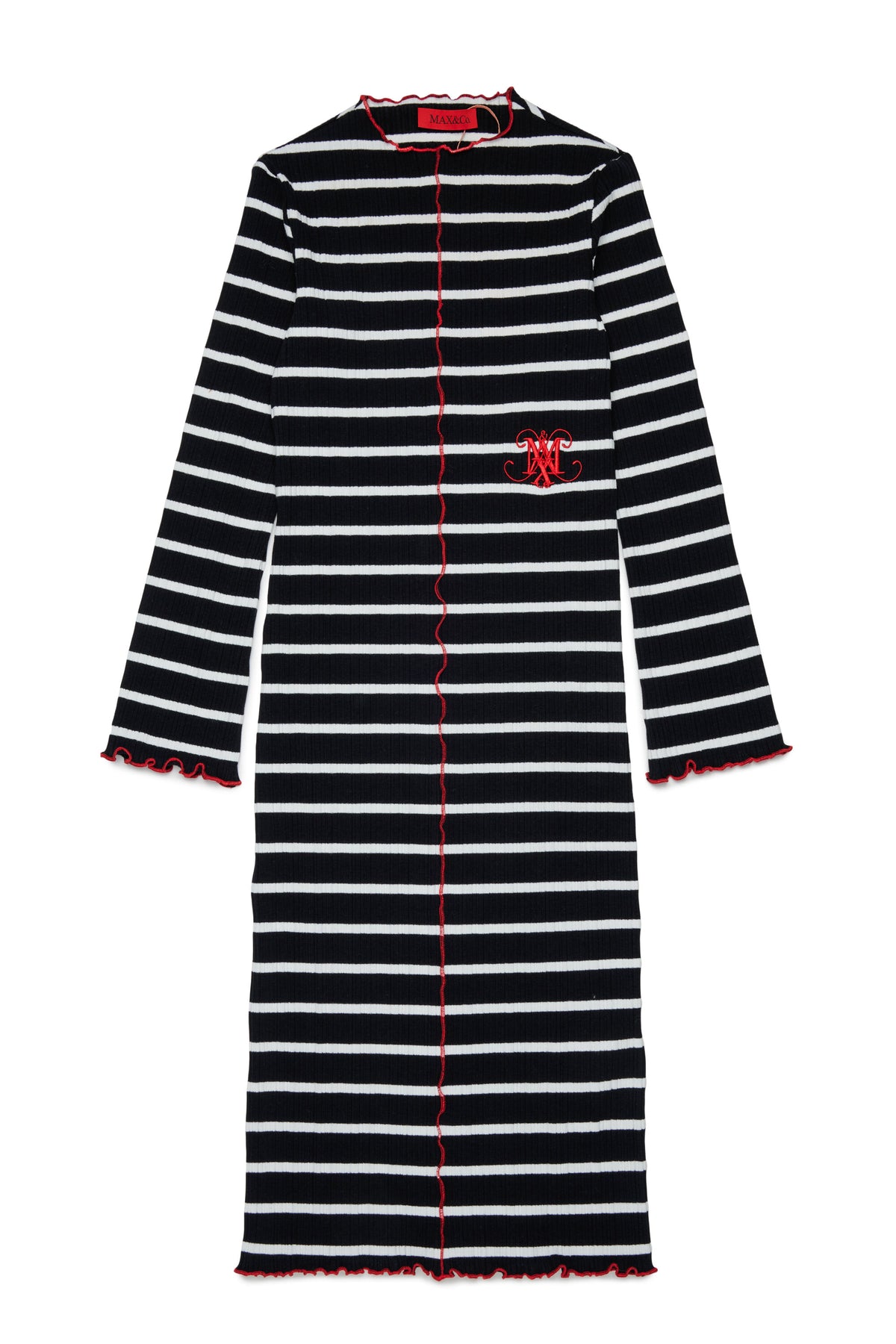 Robe à rayures avec logo