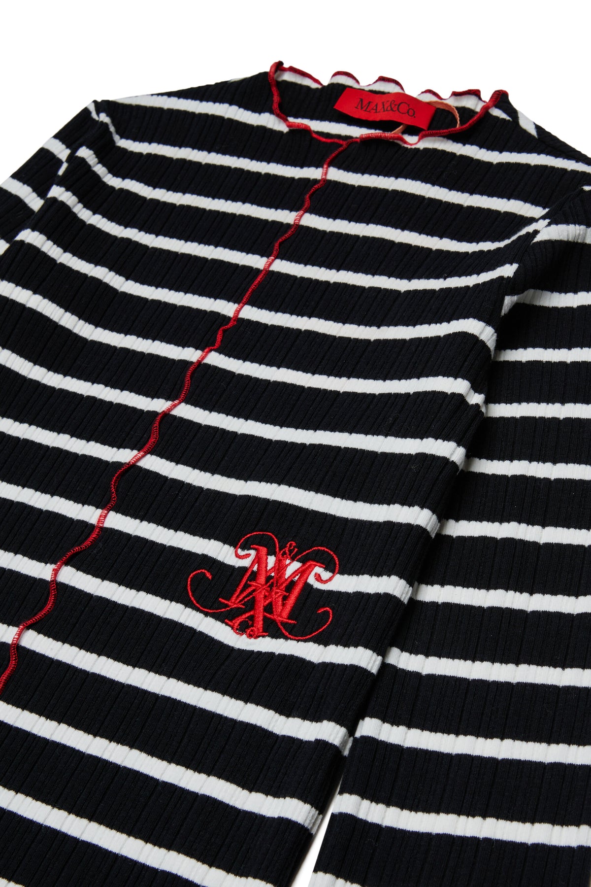 Robe à rayures avec logo