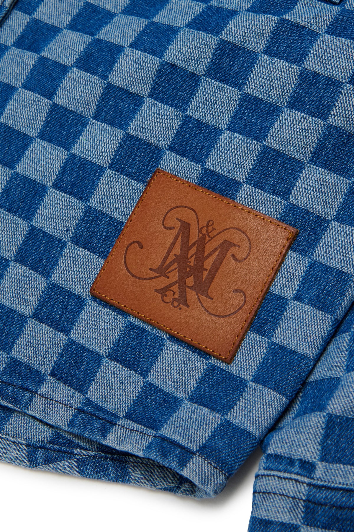 Camisa vaquera con estampado de cuadros