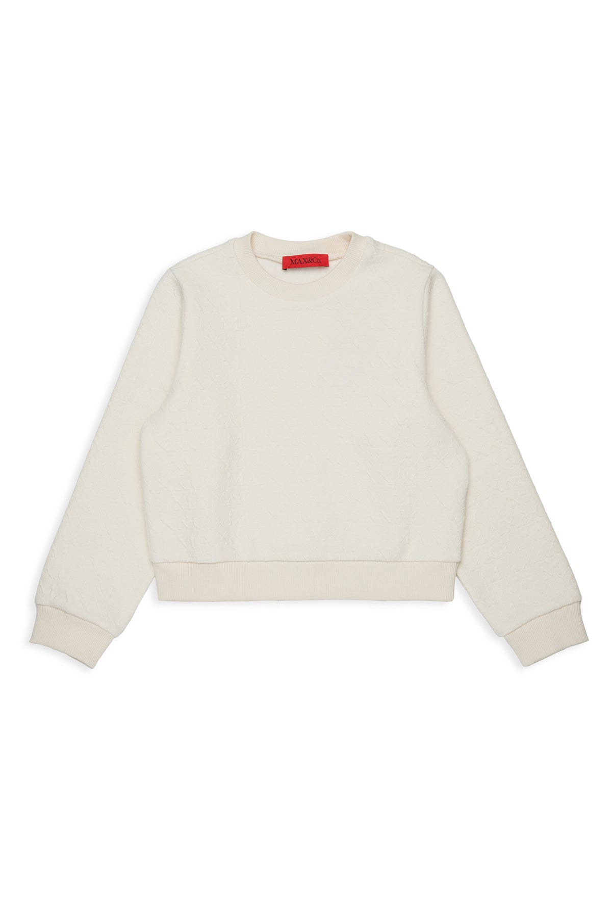 Sudadera de cuello redondo con tejido jacquard