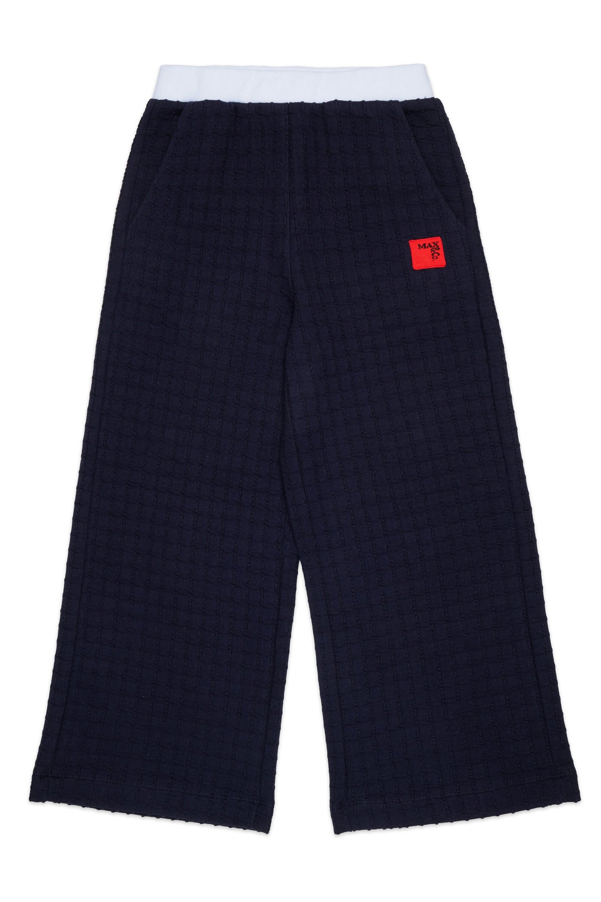 Pantalon jacquard avec logo appliqué