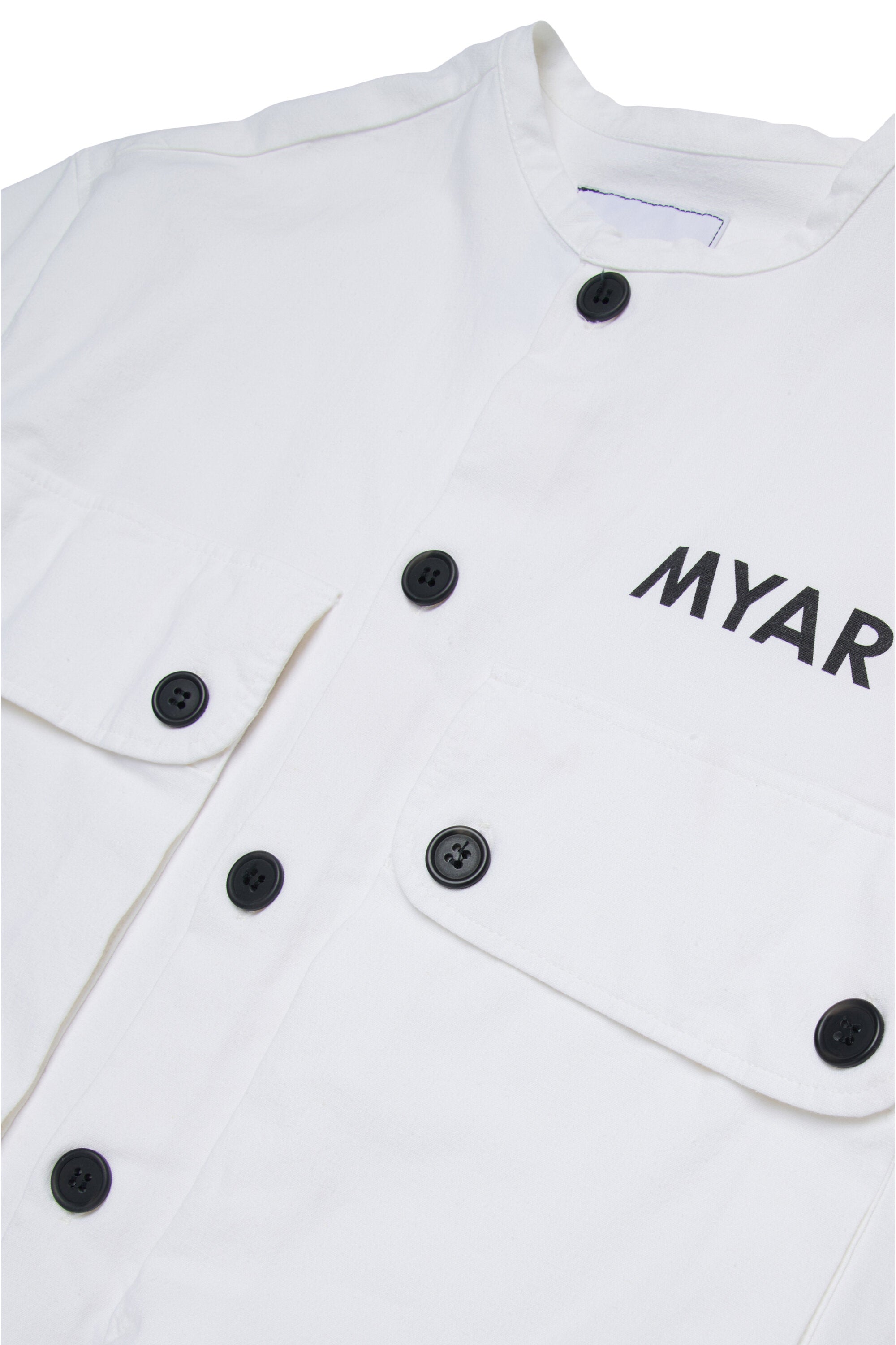 Linen blend shirt with MYAR logo