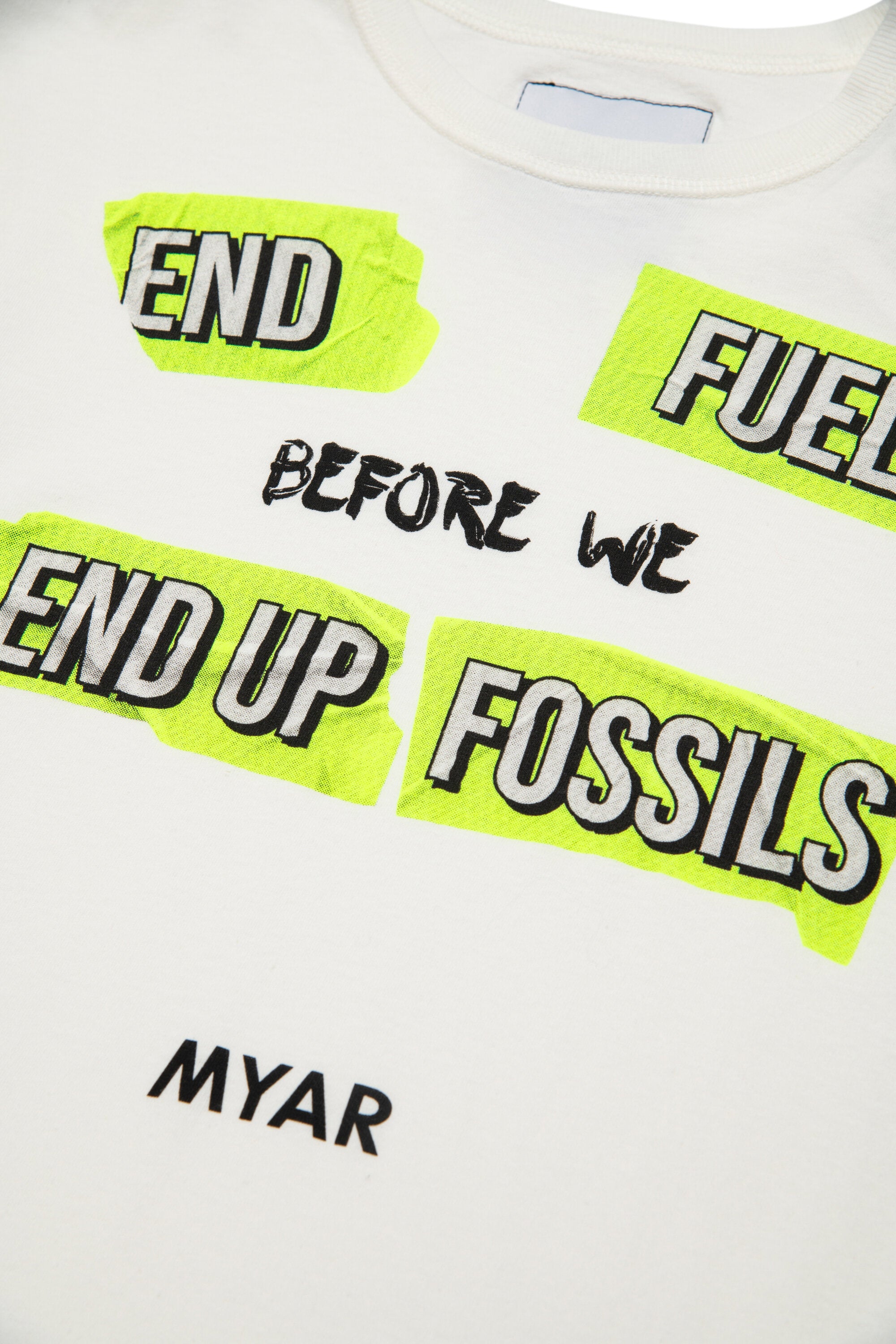 Deadstock cotton T-shirt with Before graphics