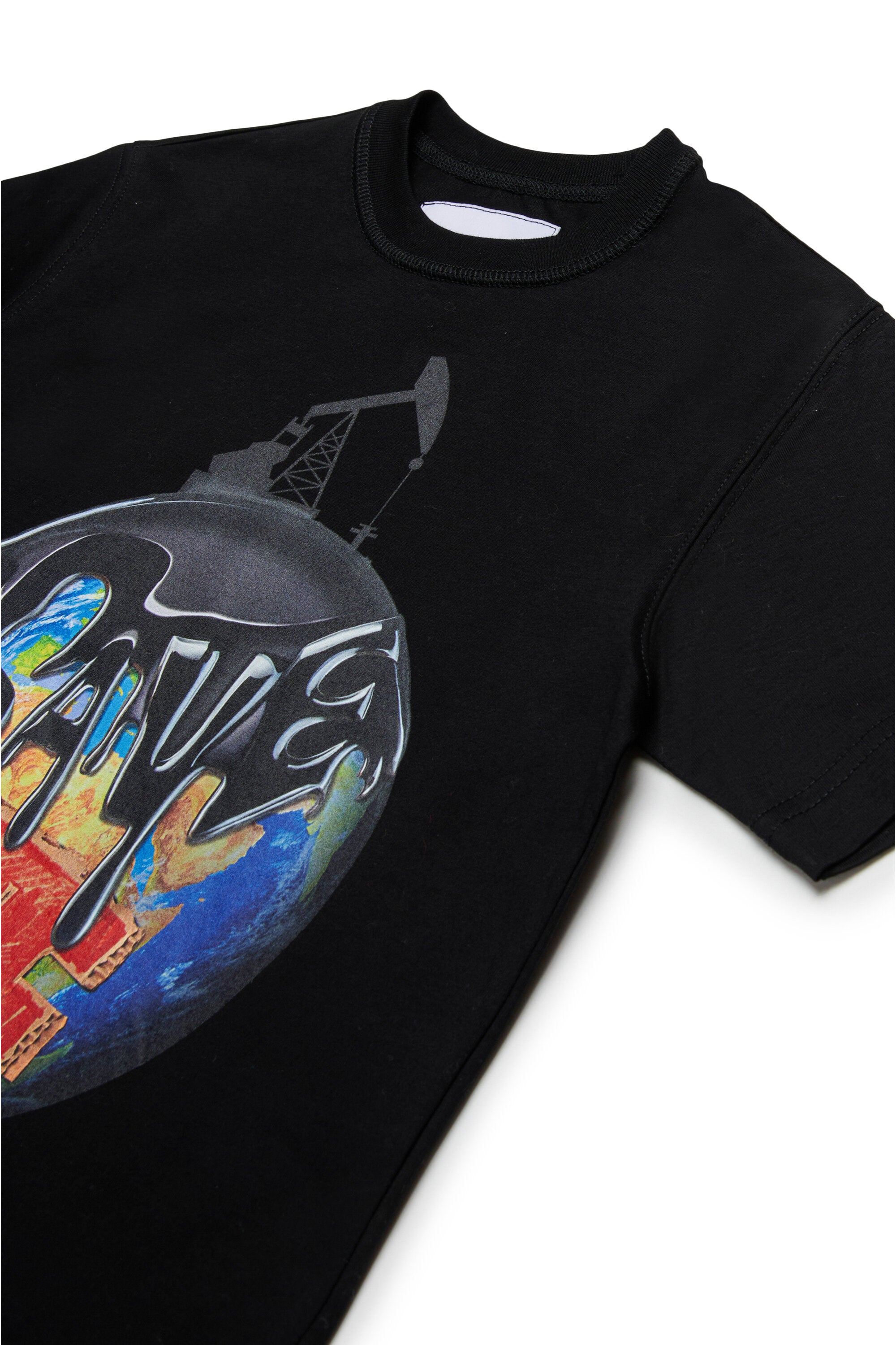 Deadstock cotton T-shirt with Save me graphics