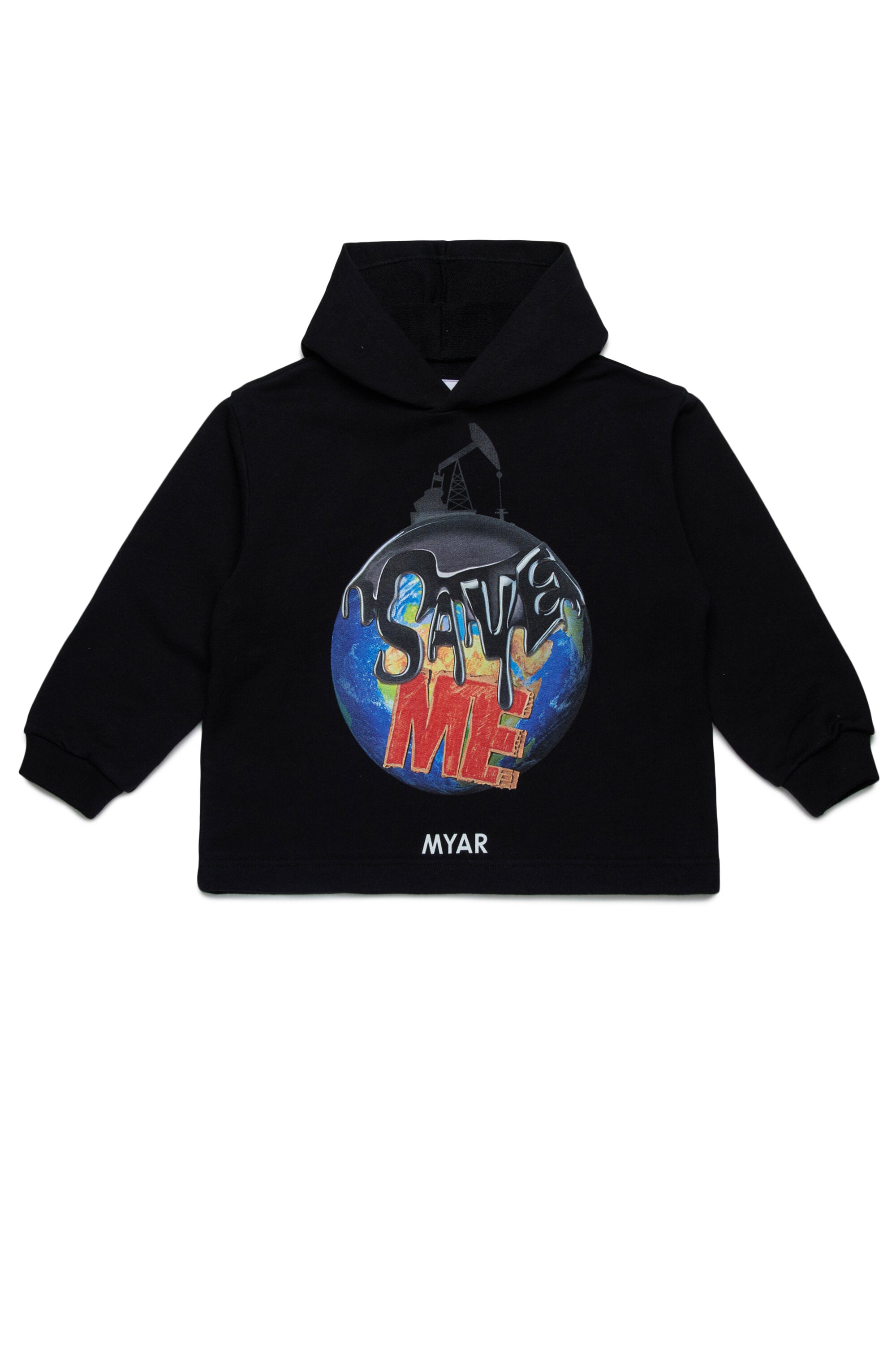 Felpa in cotone deadstock con grafica Save me