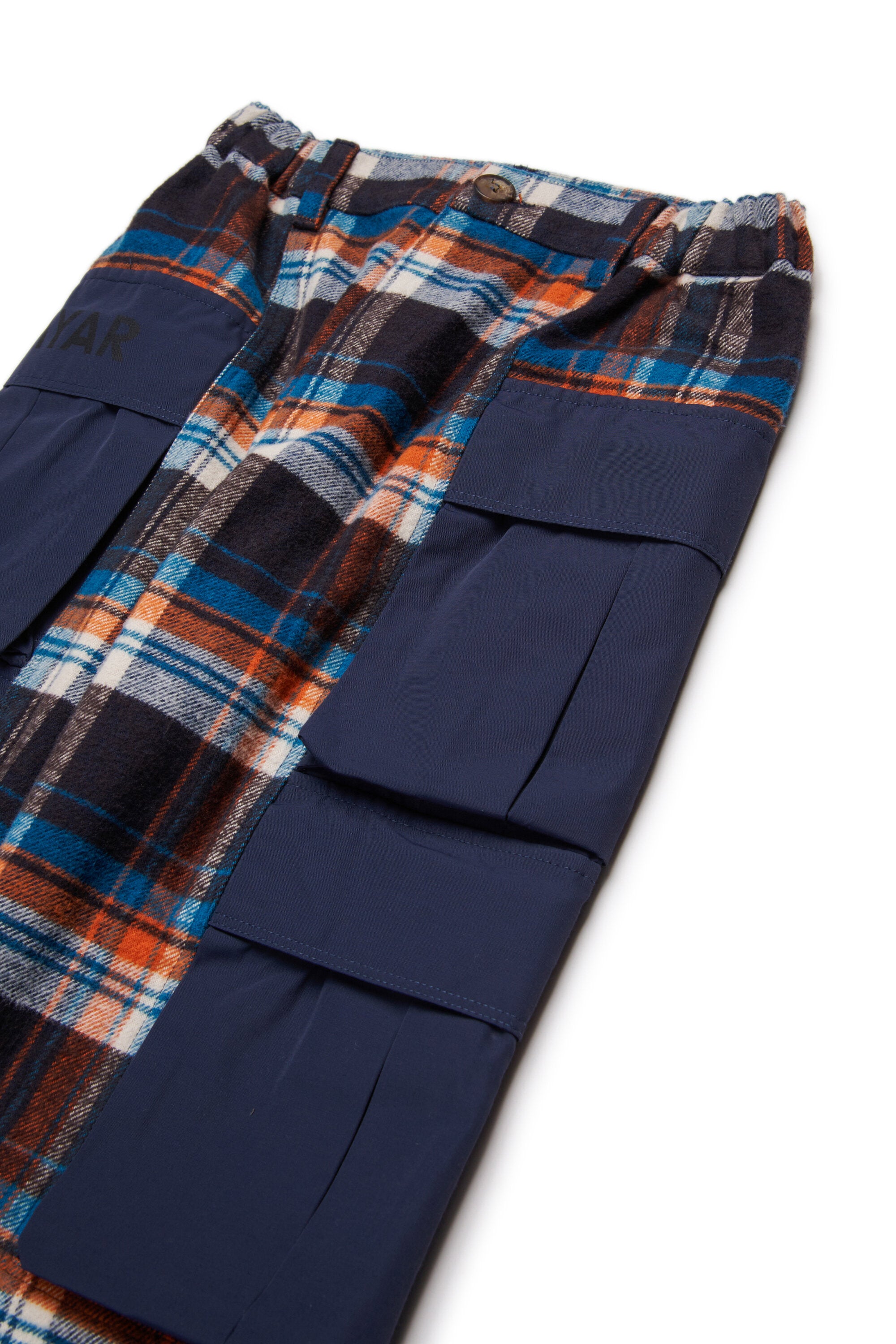 Pantaloni cargo checked