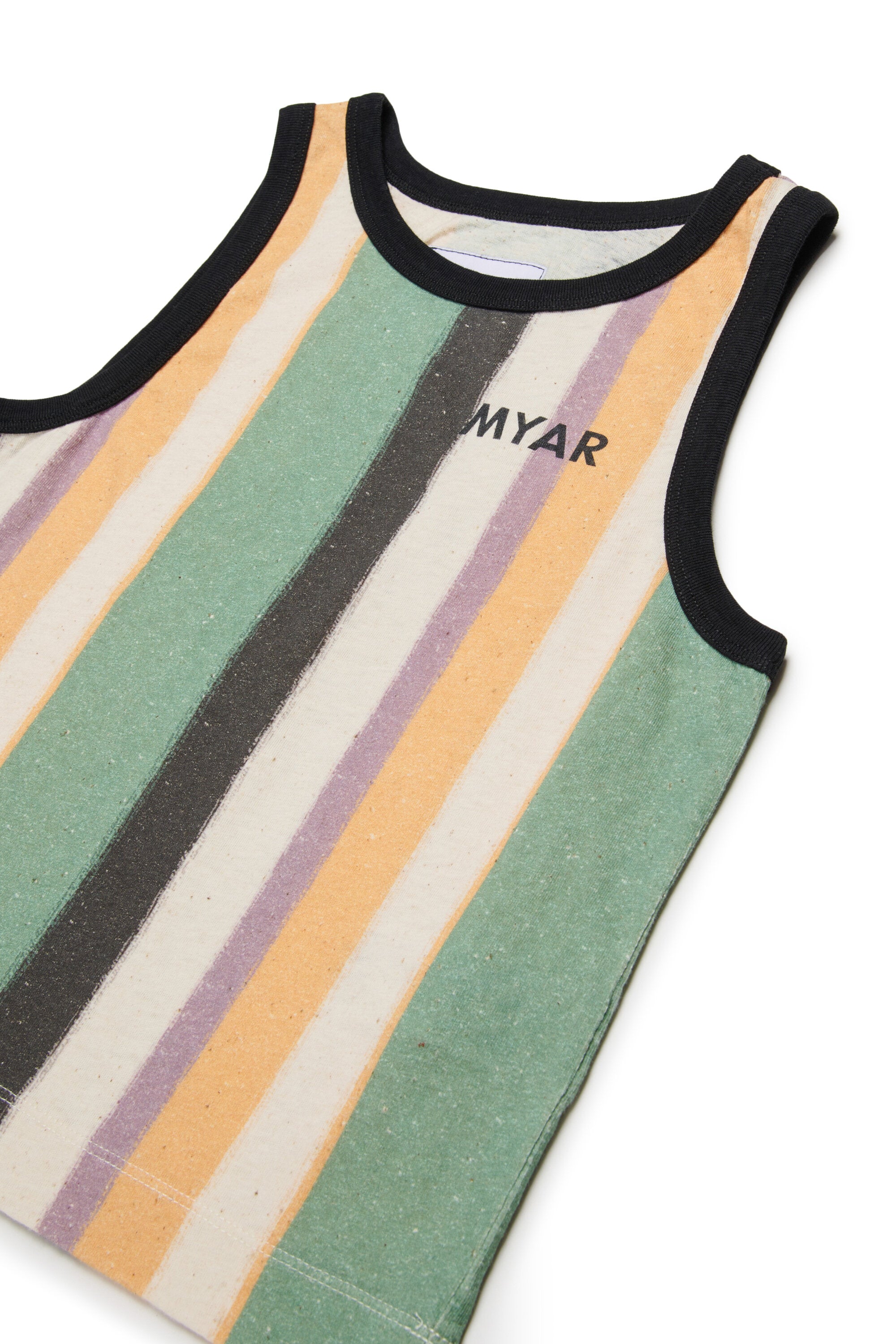 Striped tank top with logo