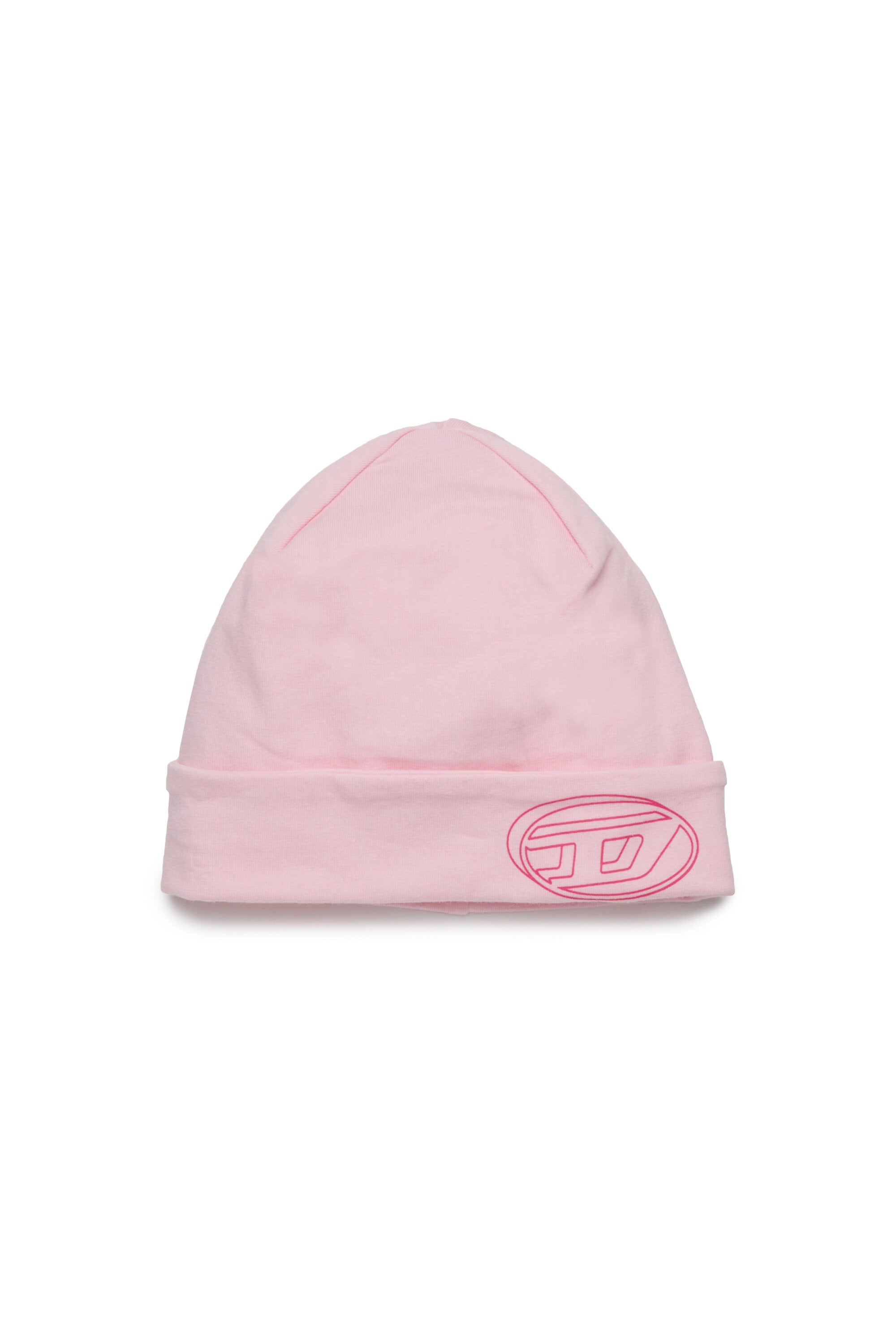 Stretch jersey beanie branded with Oval D logo