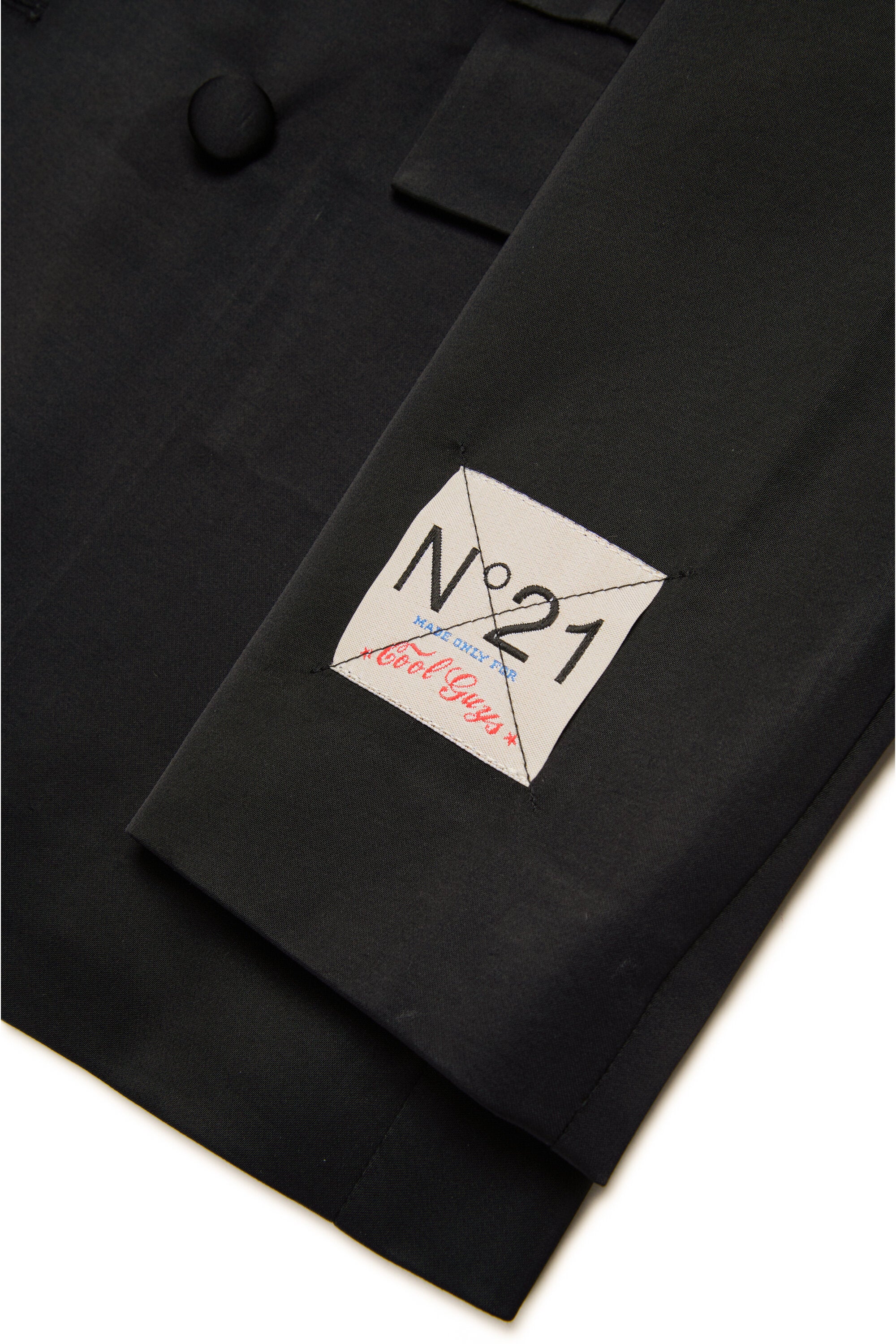 Veste blazer en satin à double boutonnage