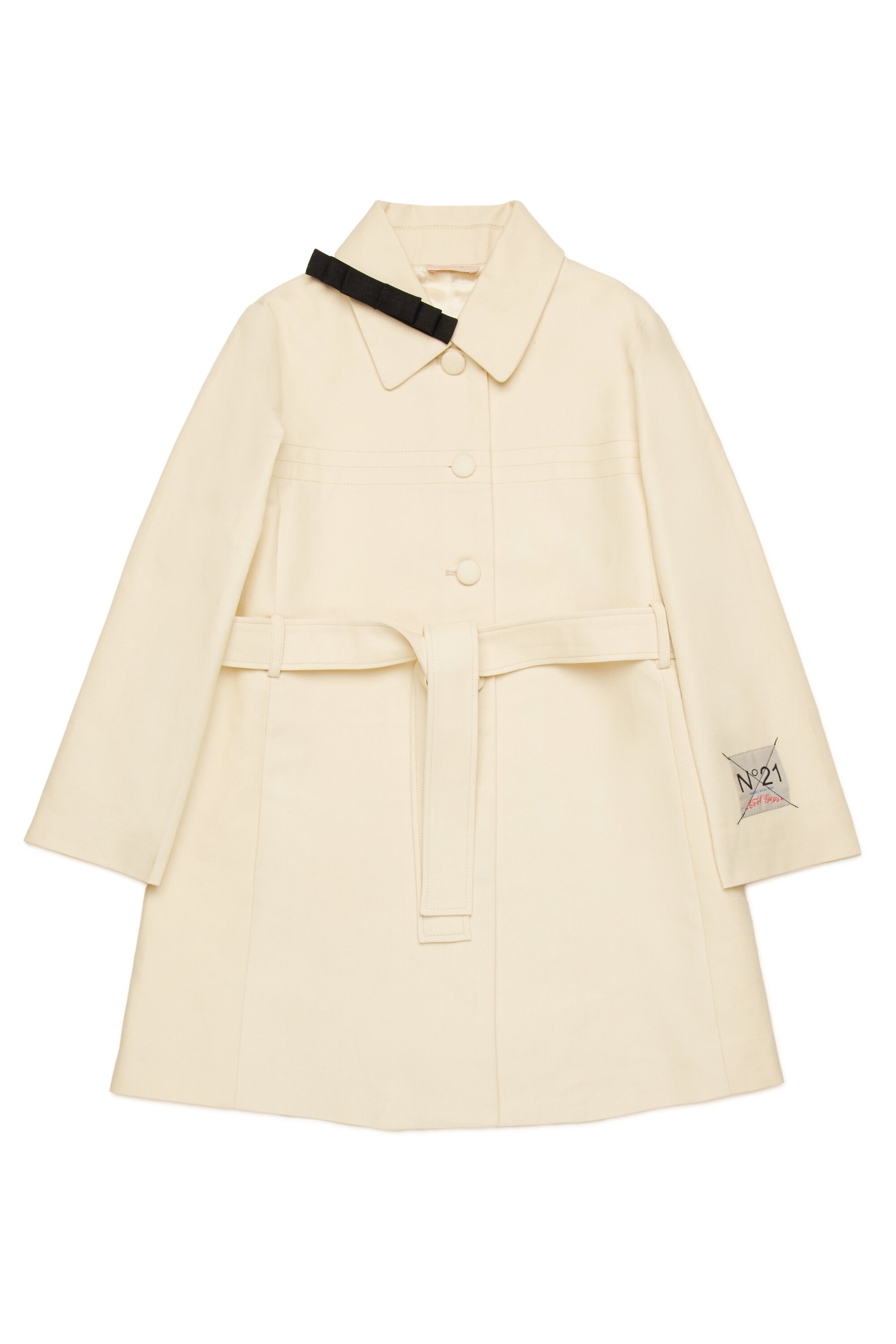 Veste trench en coton avec nœud