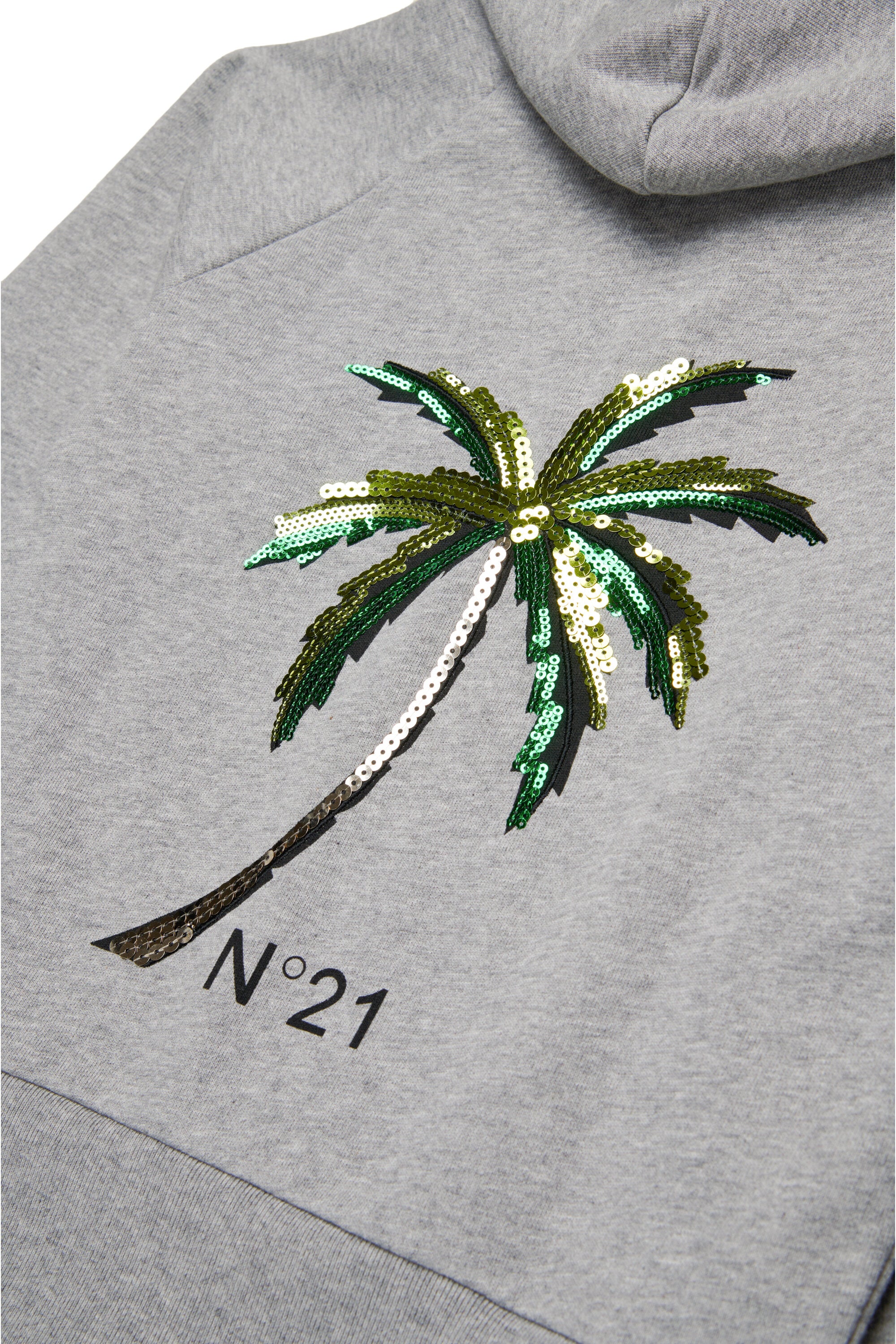 Full-zip sweatshirt with sequin Palm