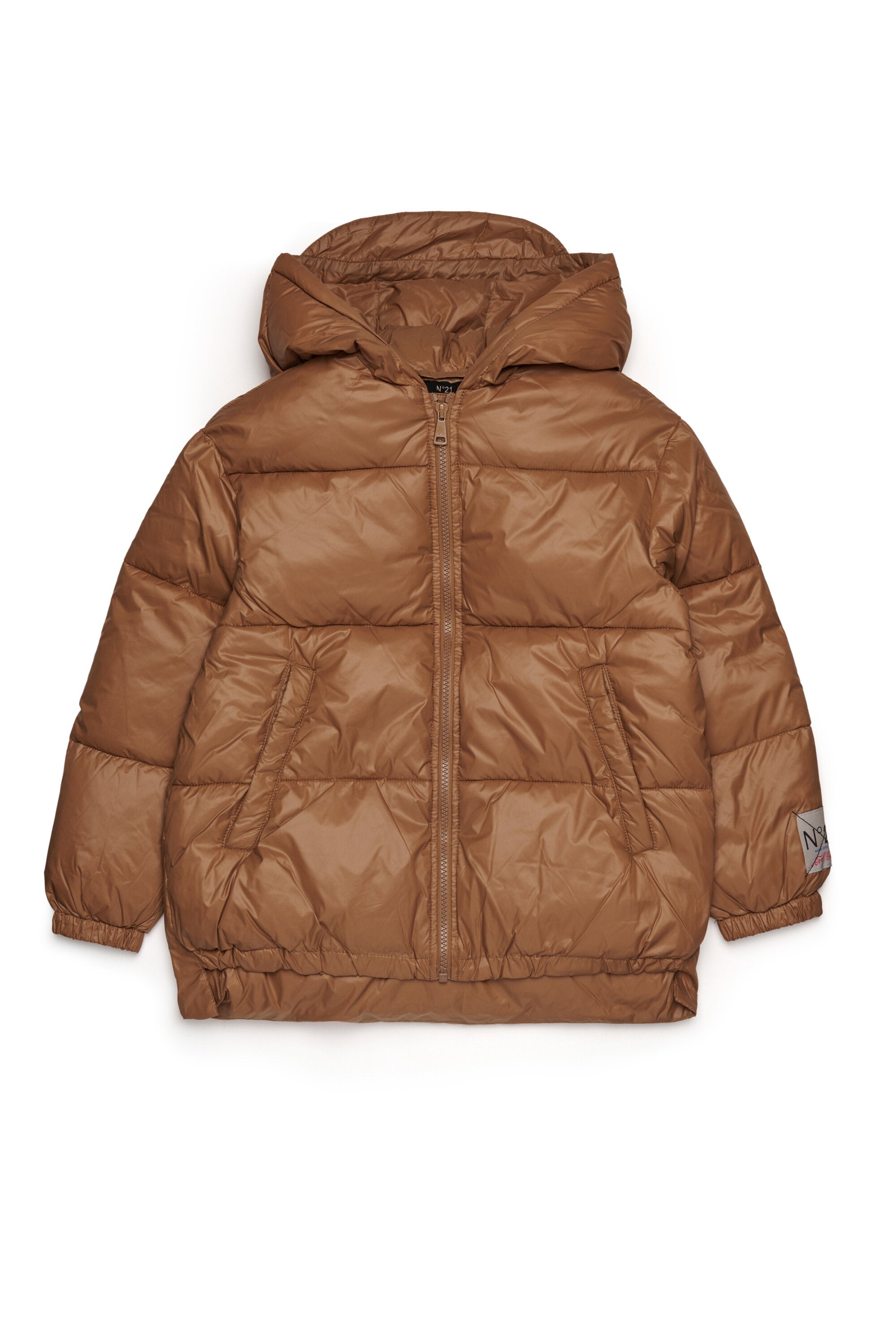 Veste courte et matelassée à fond asymétrique