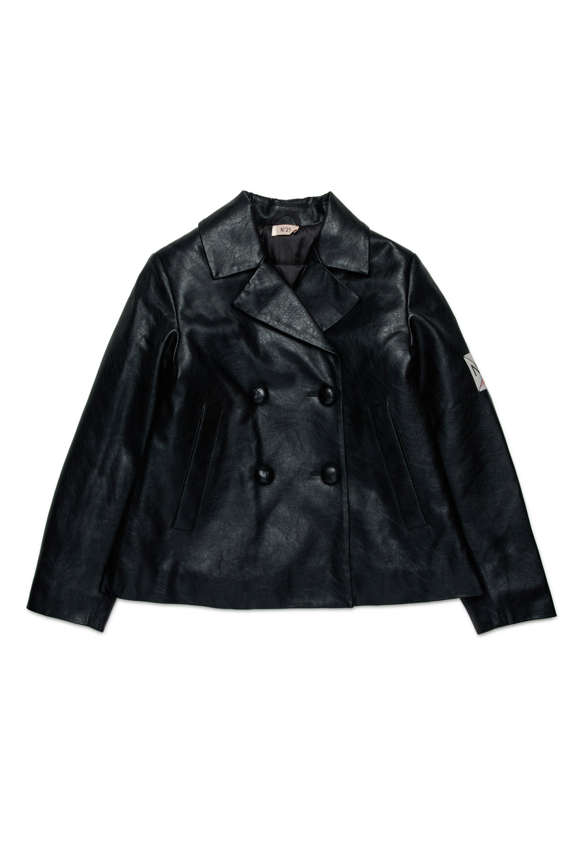 Veste en tissu enduit à double boutonnage