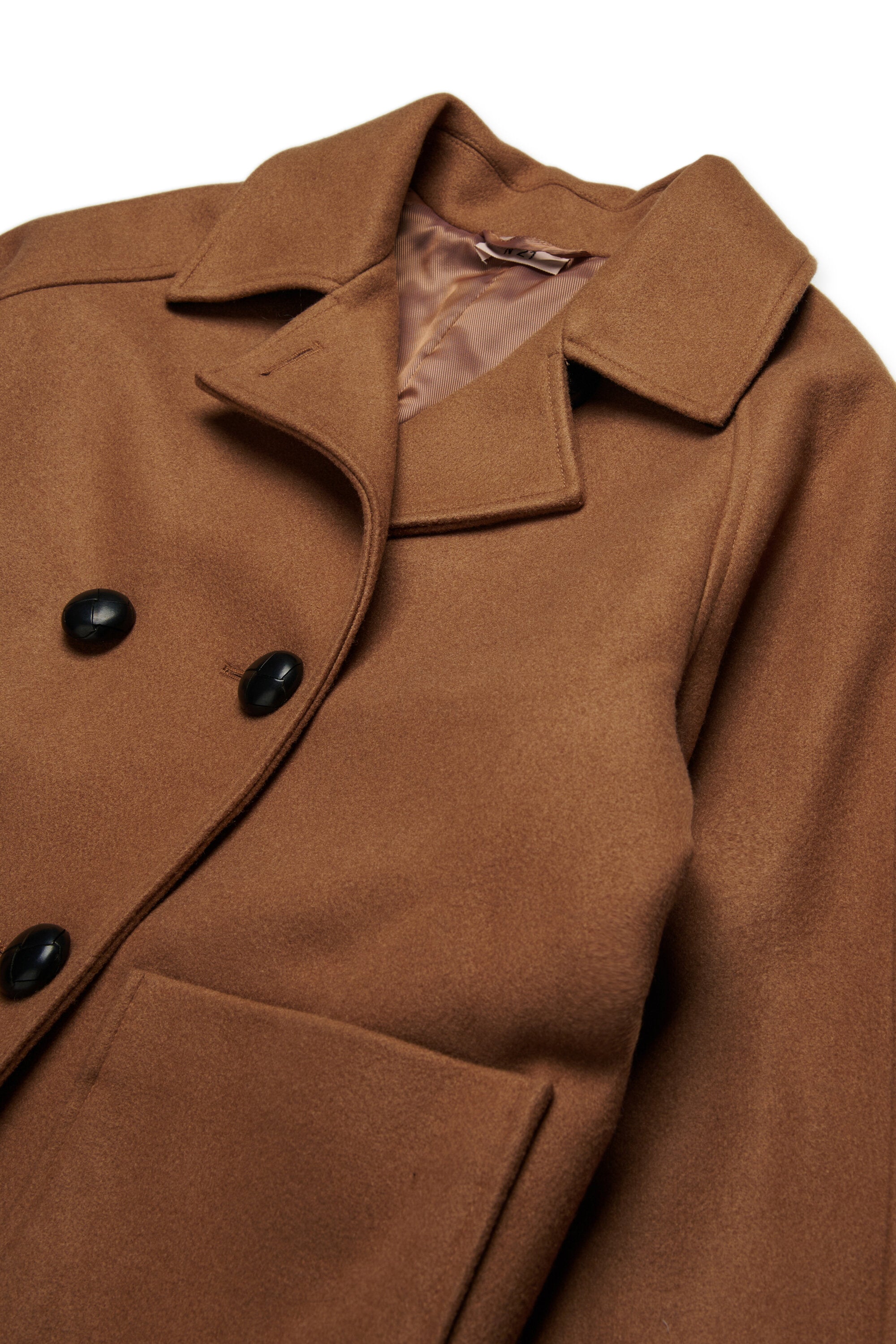 Manteau en tissu ovoïde à double boutonnage