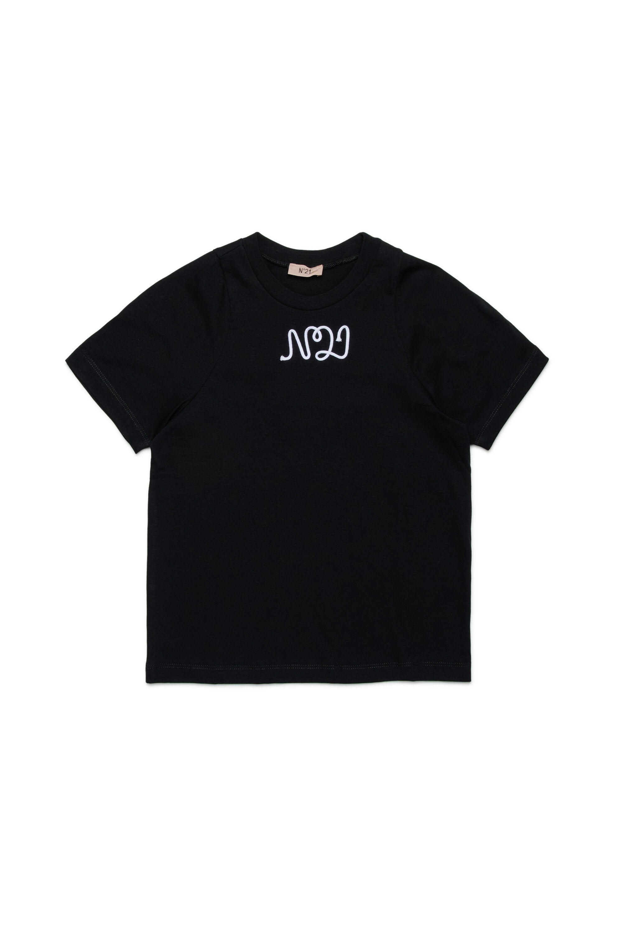 T-shirt en jersey de coton avec logo cursif