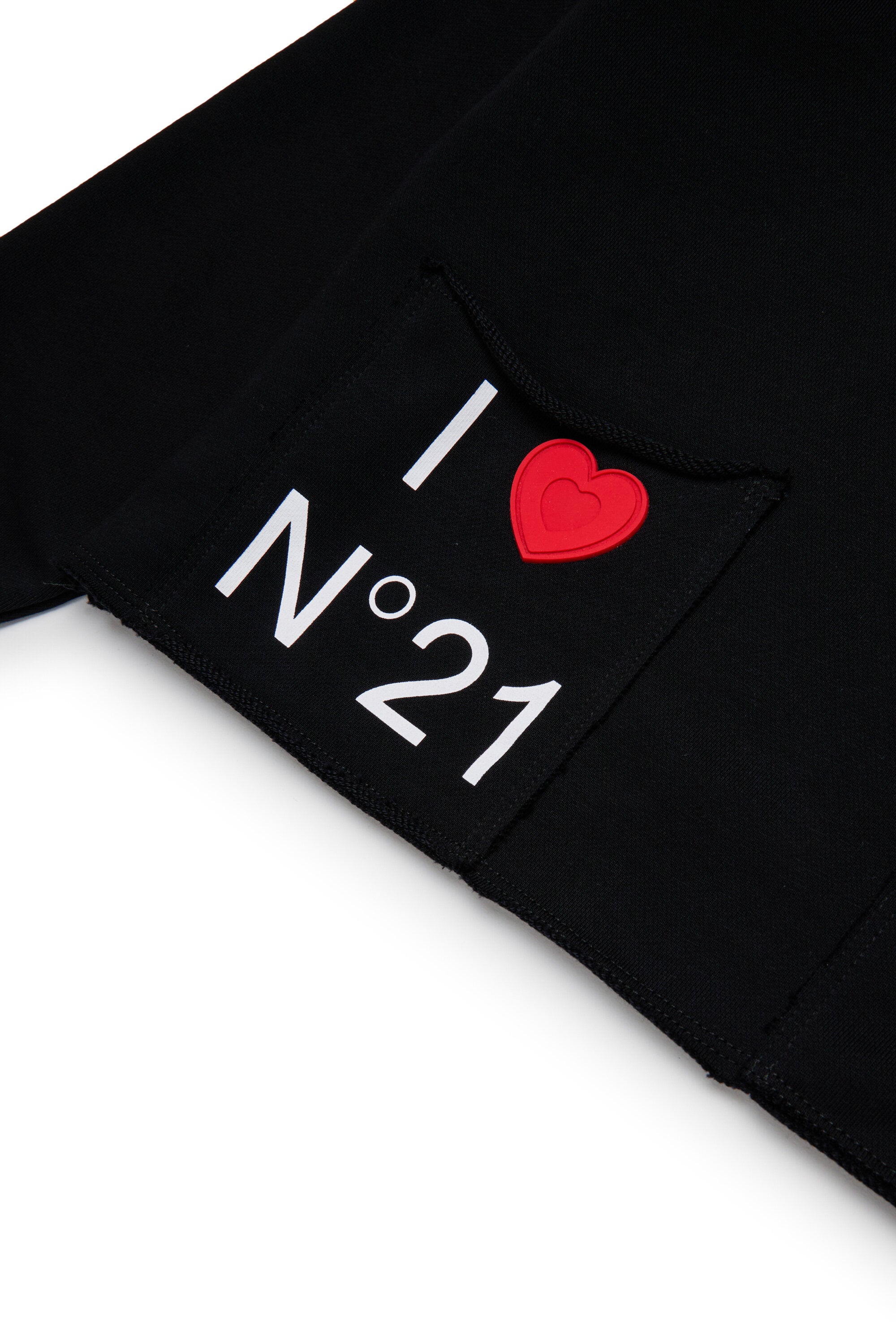 Felpa a zip con stampa I Love N°21