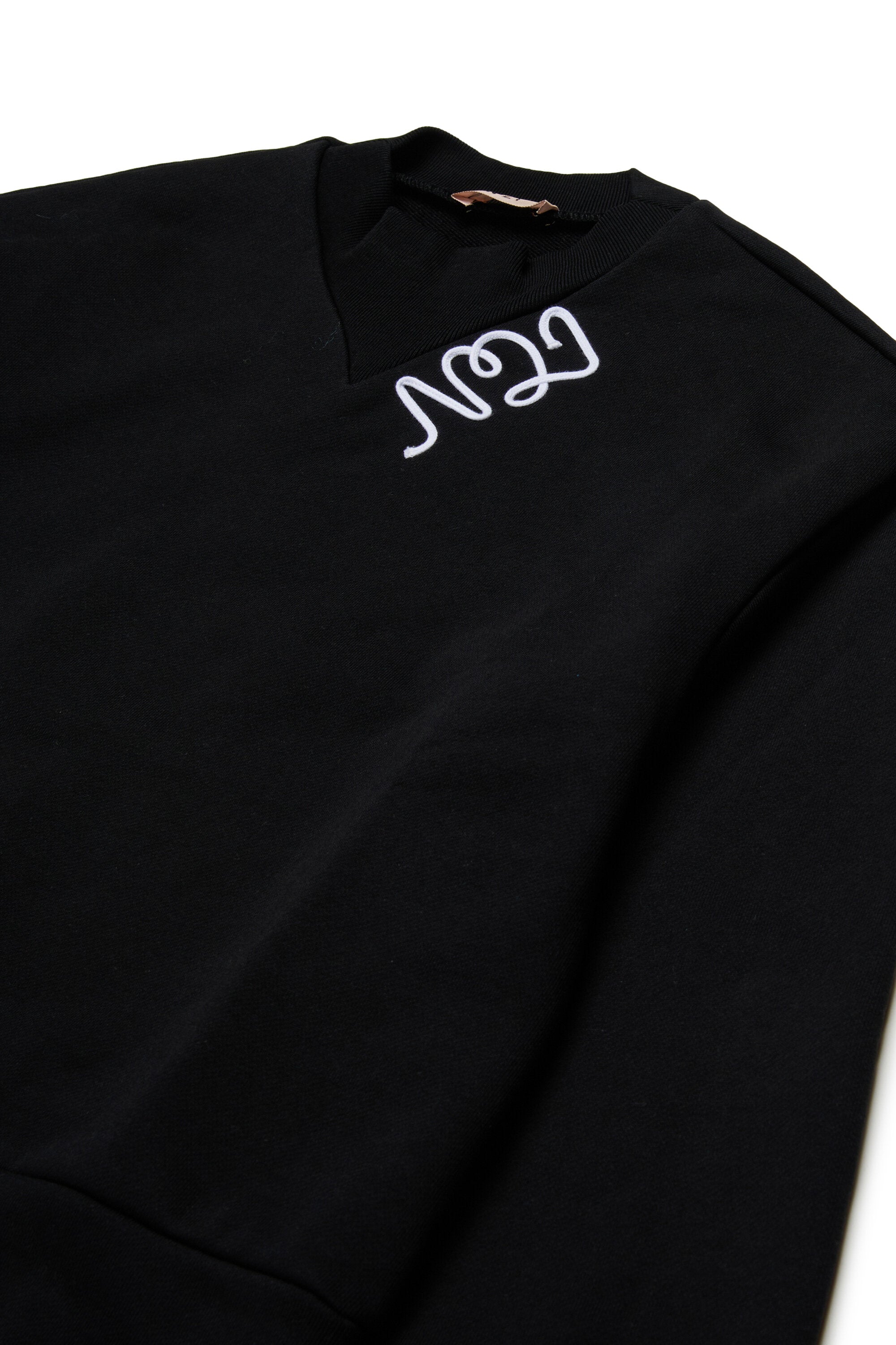 Sweat-shirt à col ras du cou avec logo cursif