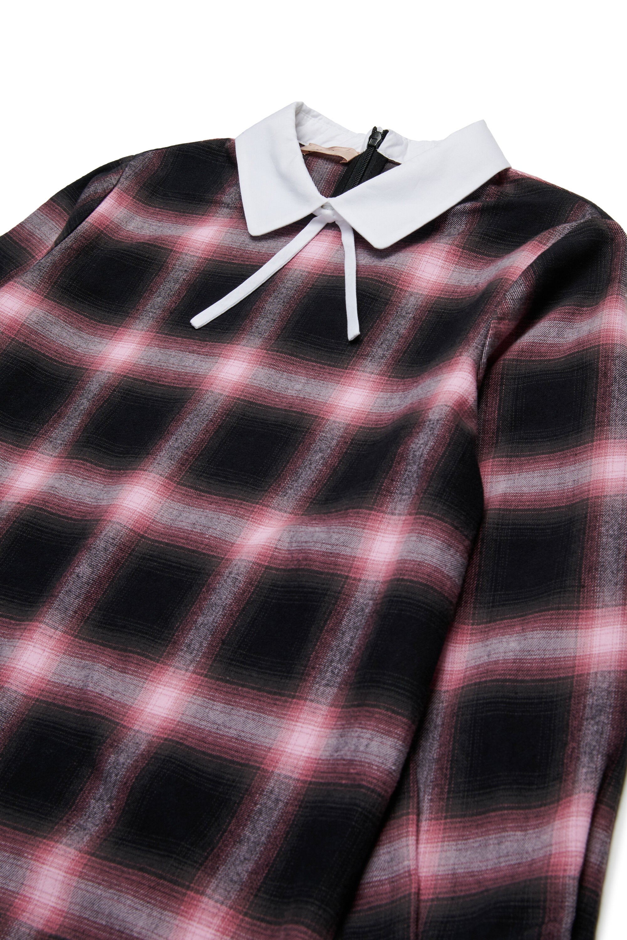 Robe midi en flanelle à carreaux