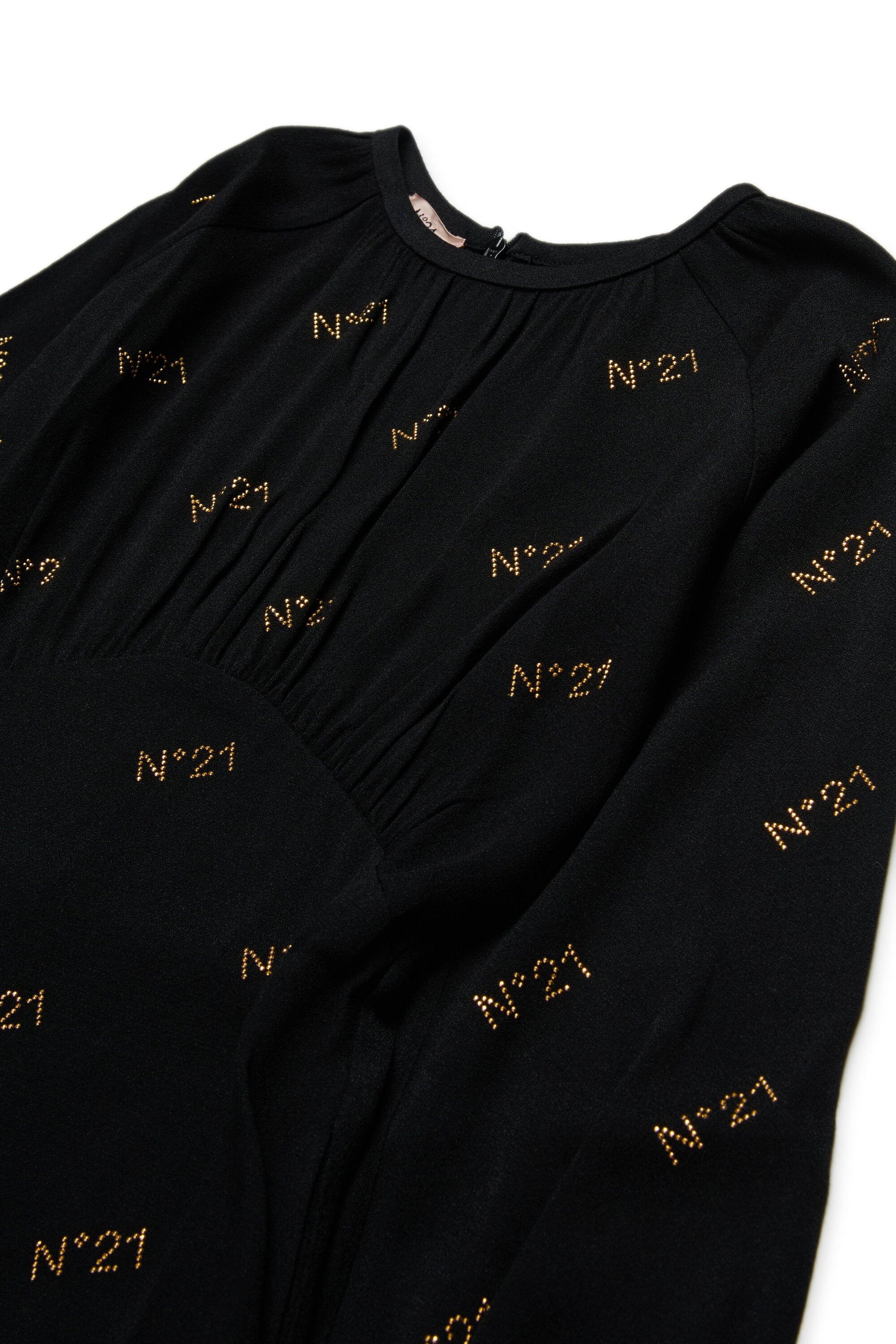 N°21 hotfix allover crepe short dress