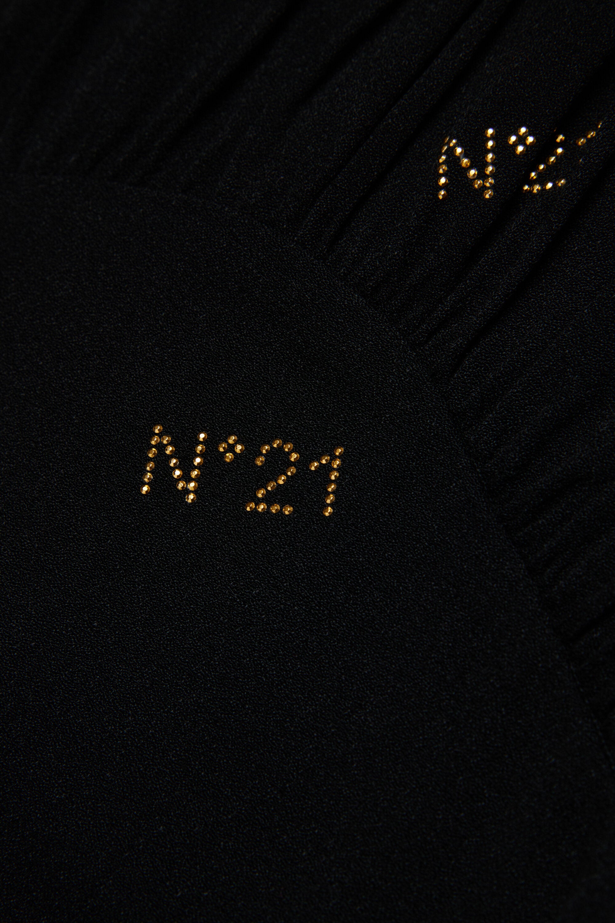 N°21 hotfix allover crepe short dress