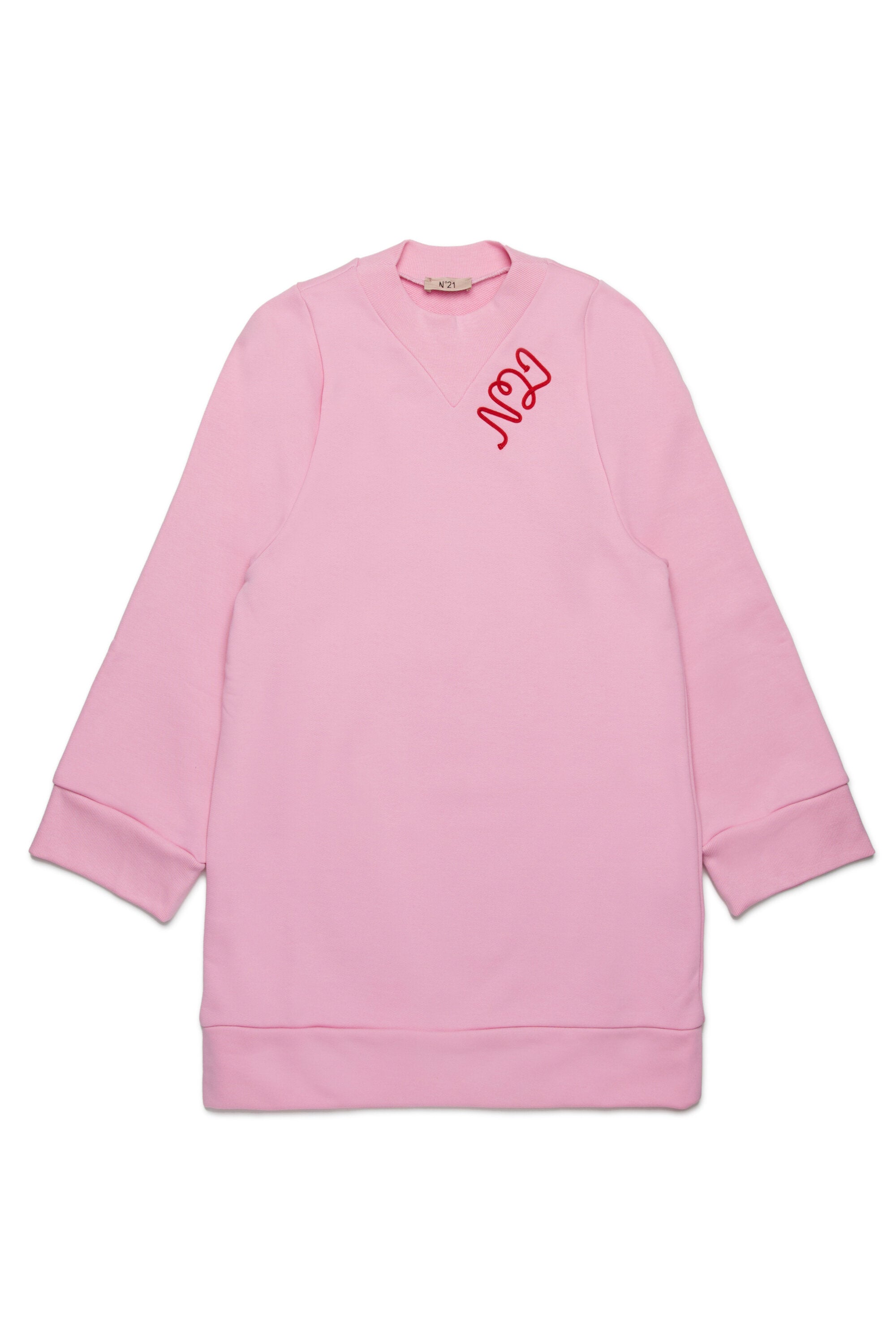 Abito maxi felpa con logo corsivo