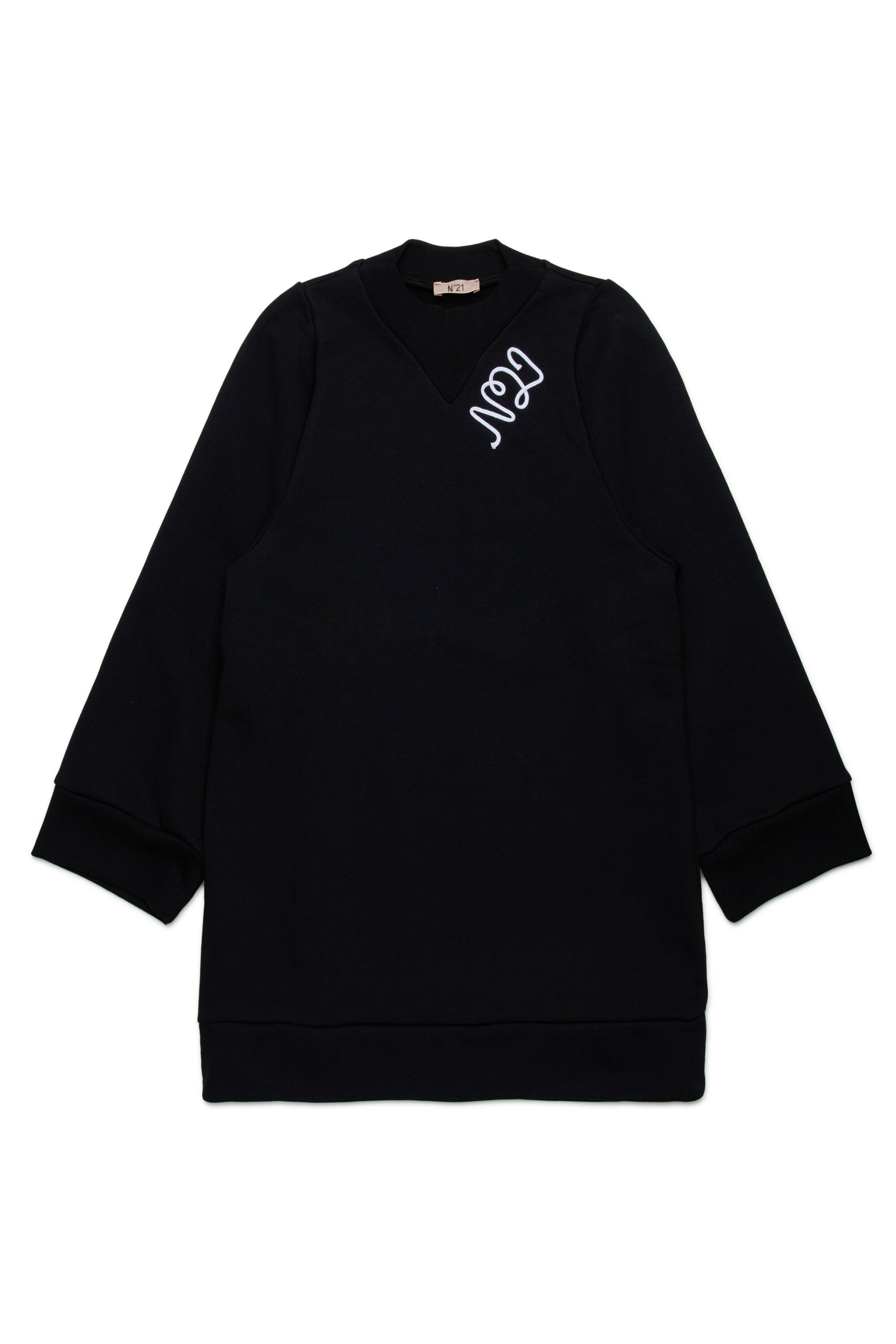 Robe longue en sweat-shirt à logo cursif