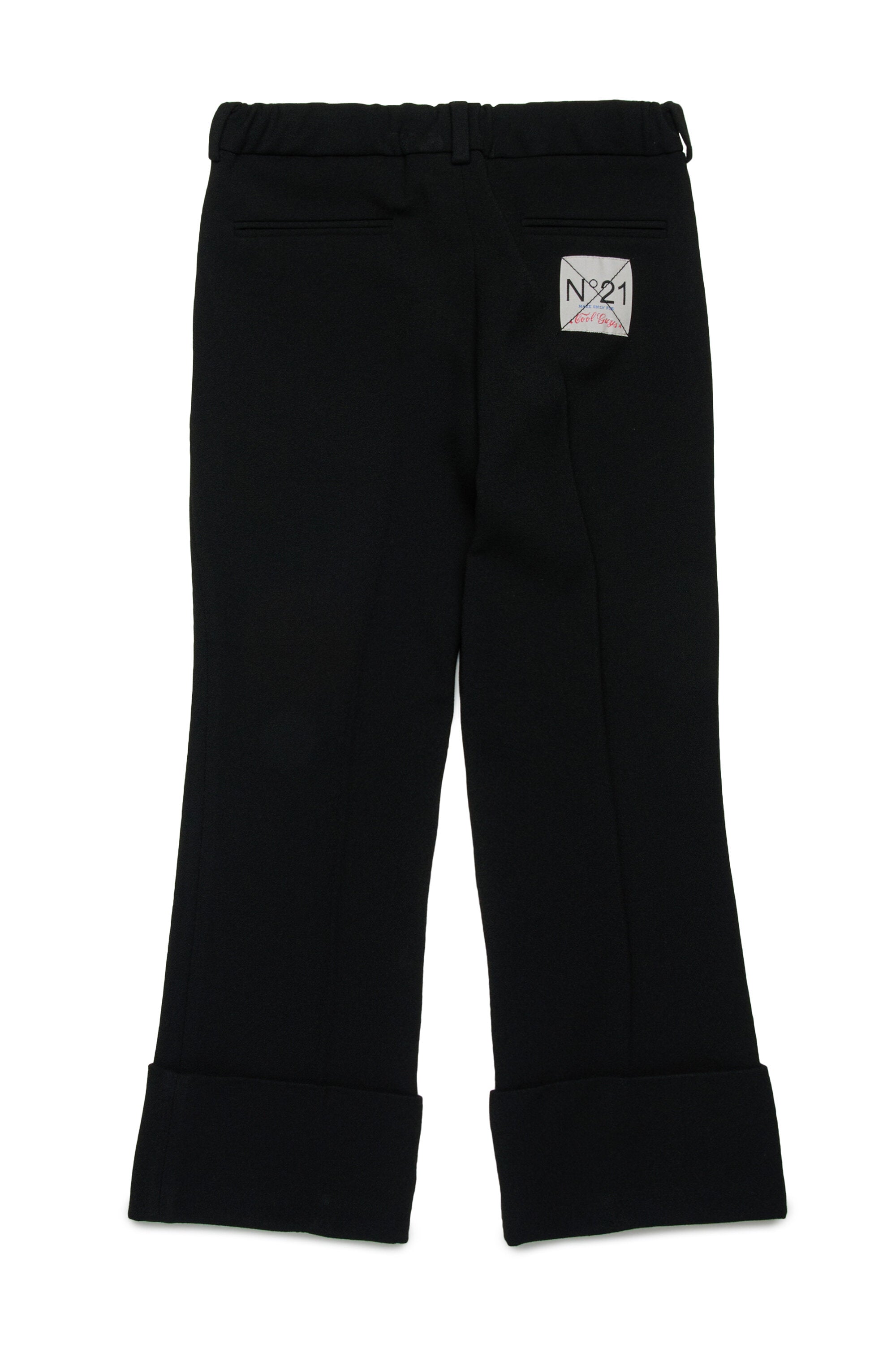 Classic crepe pants with front pleat