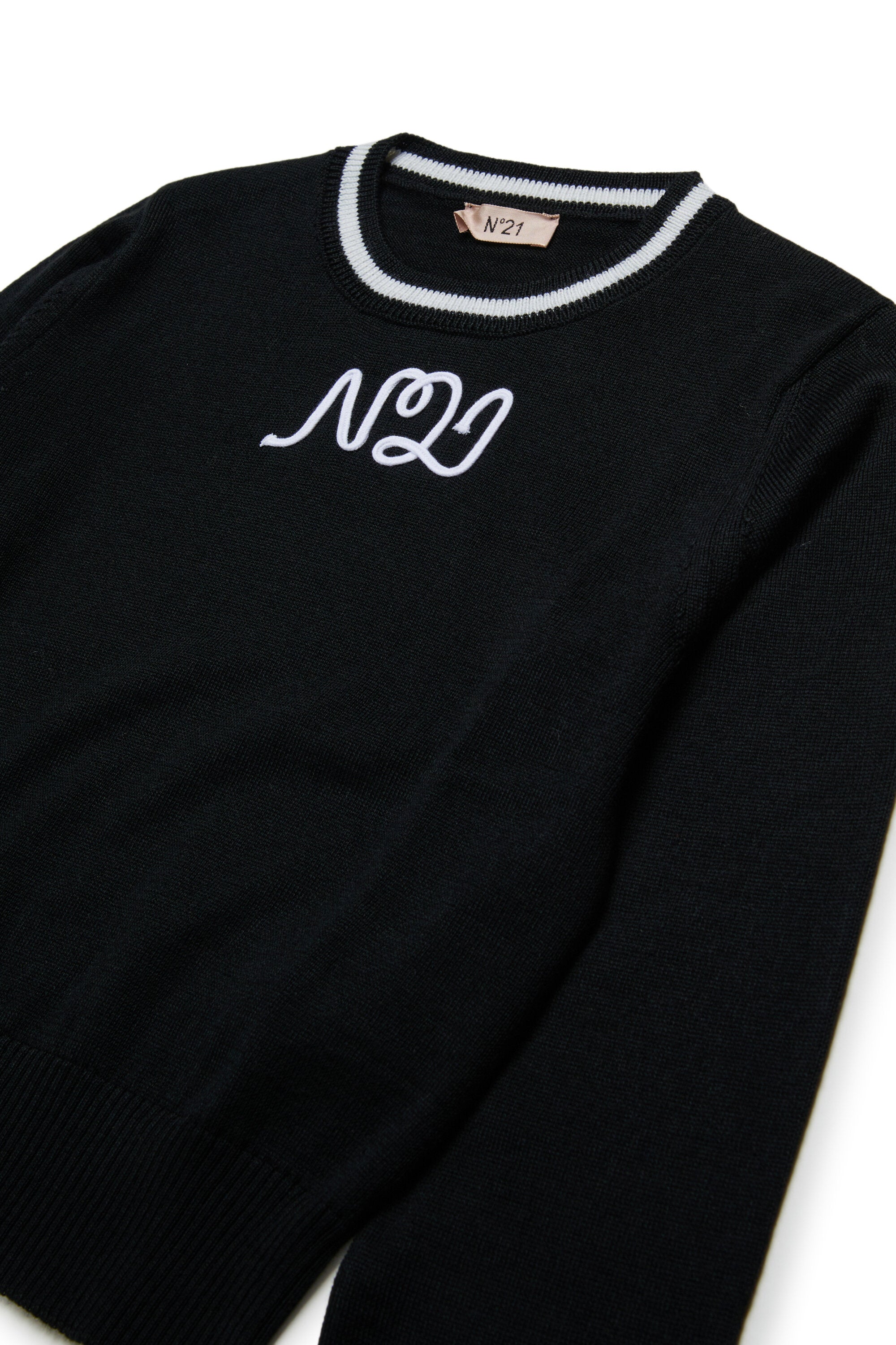 Pull en laine avec logo cursif