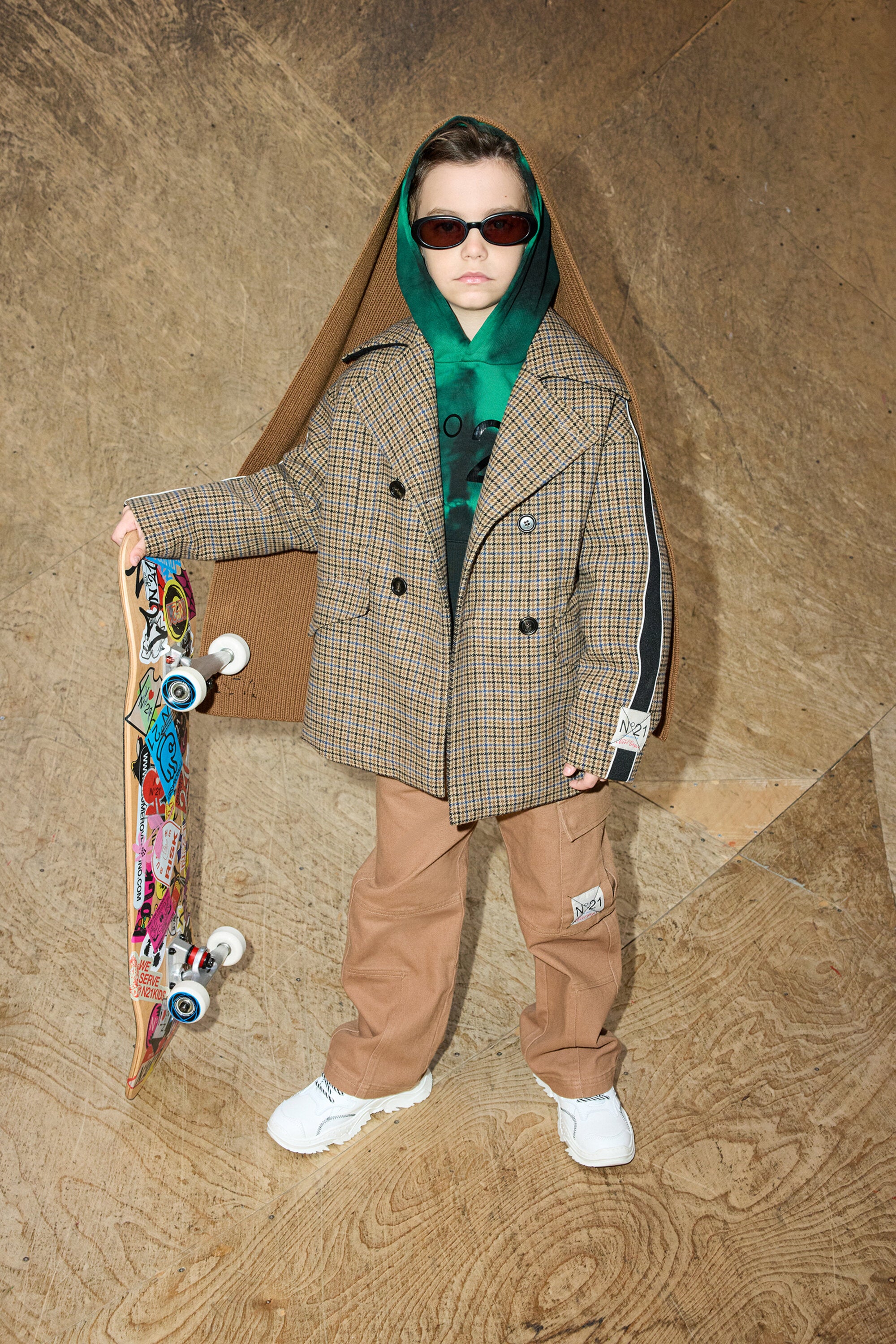 Cappotto caban in Harris Tweed