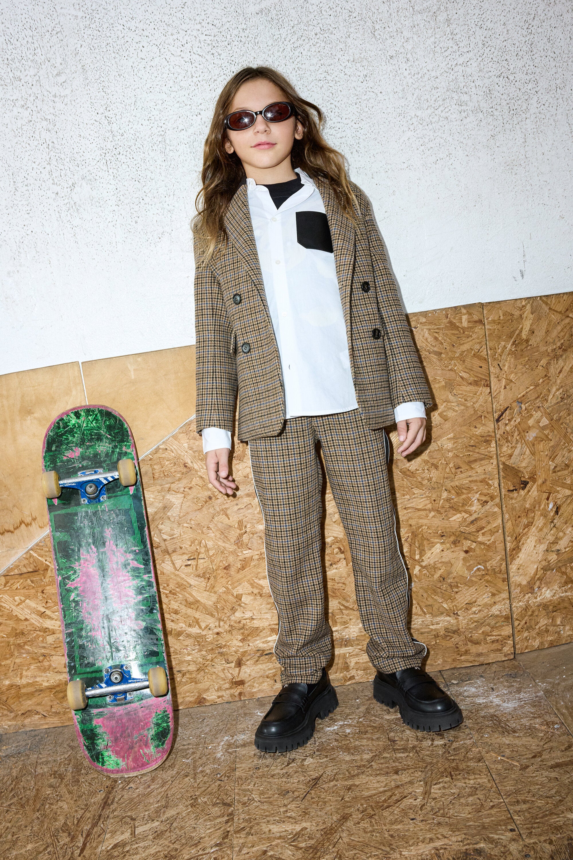 Pantaloni straight in Harris Tweed