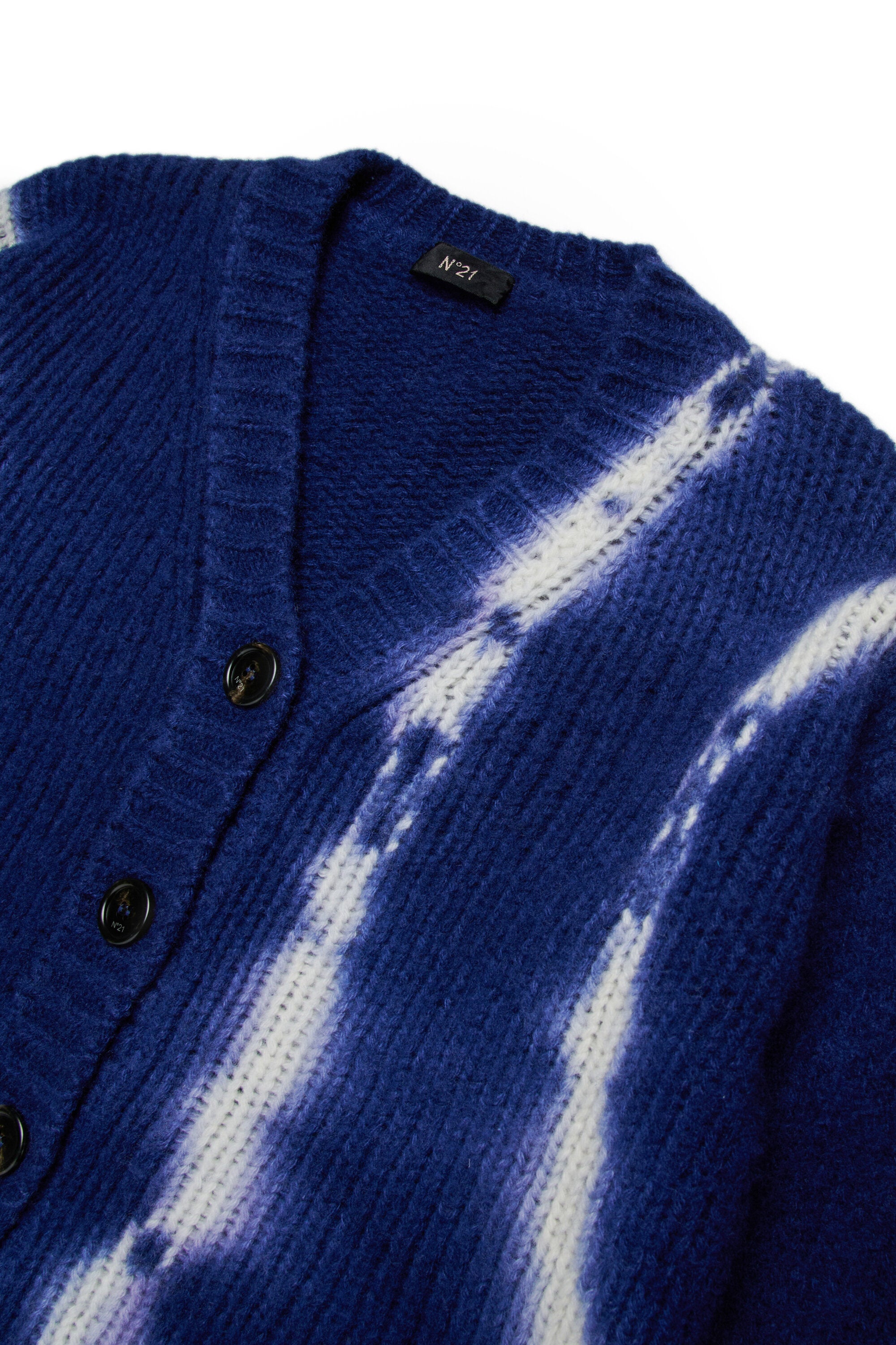 Tie-dye wool cardigan
