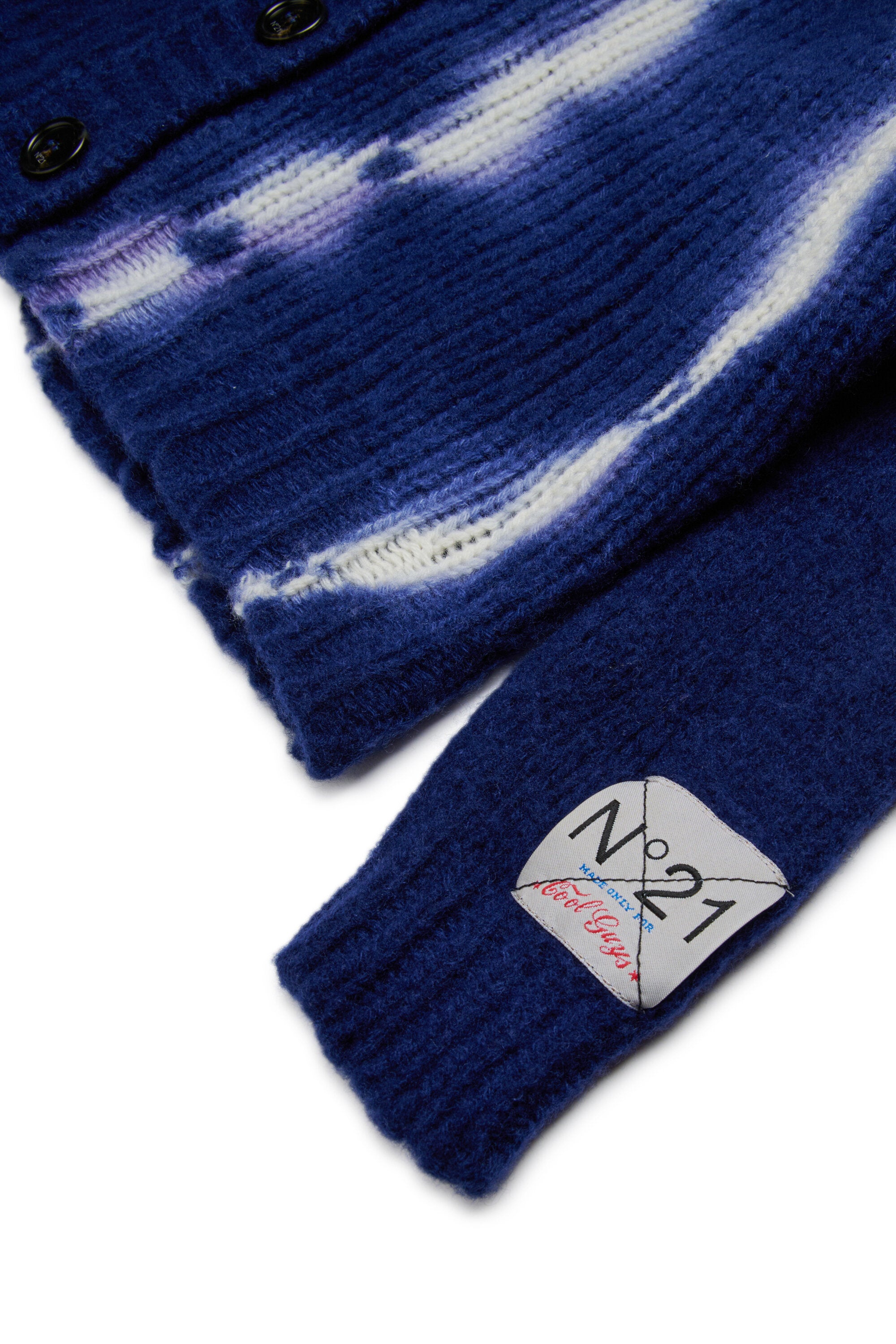 Cardigan en laine tie-dye