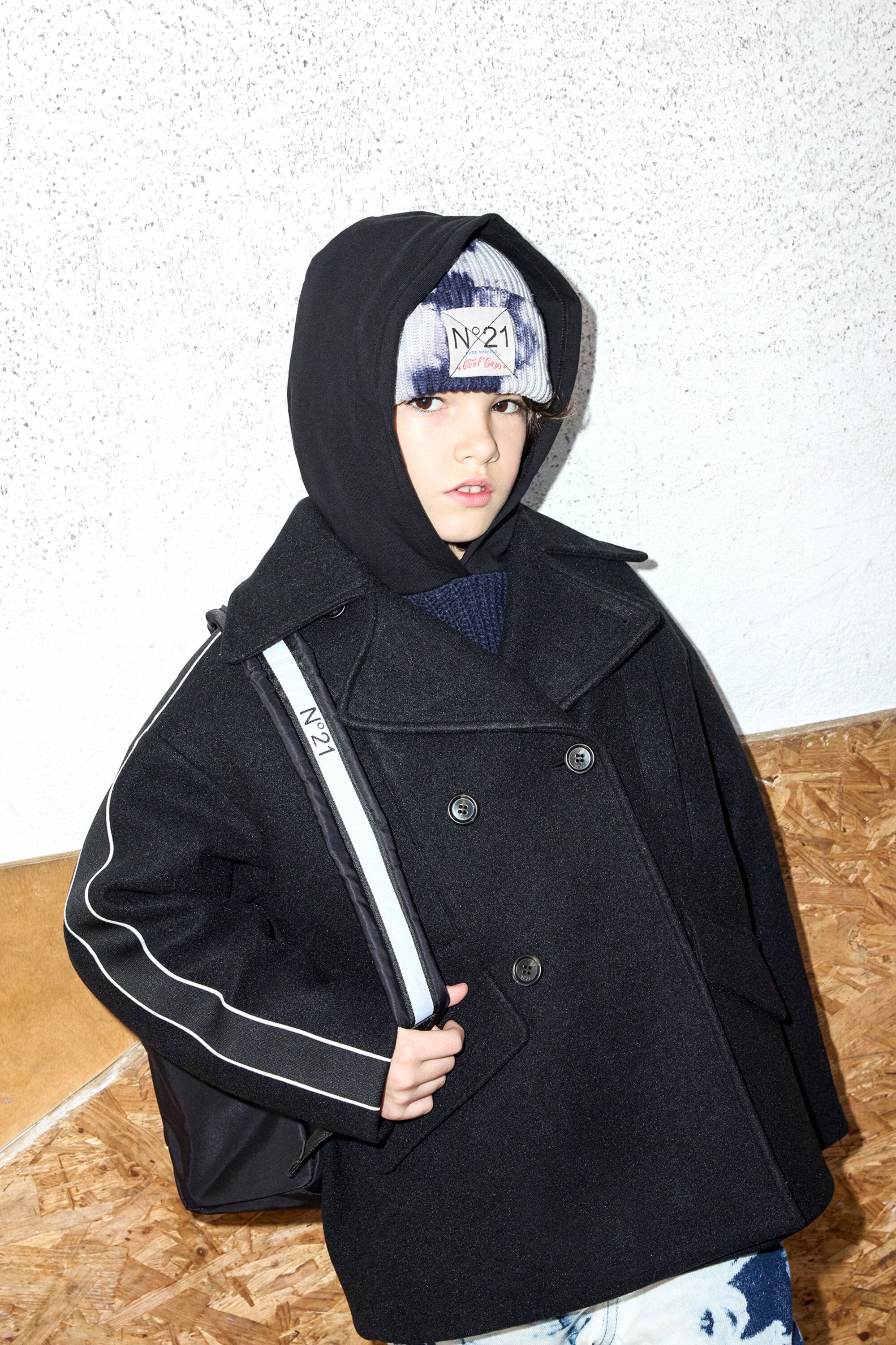 Cappotto caban doppiopetto lungo