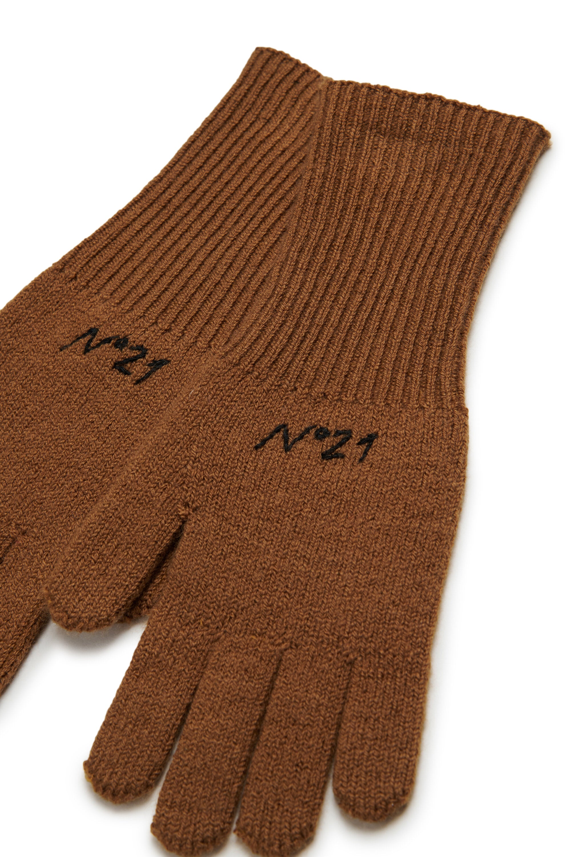 Handschuhe aus einer Wollmischung mit Logo