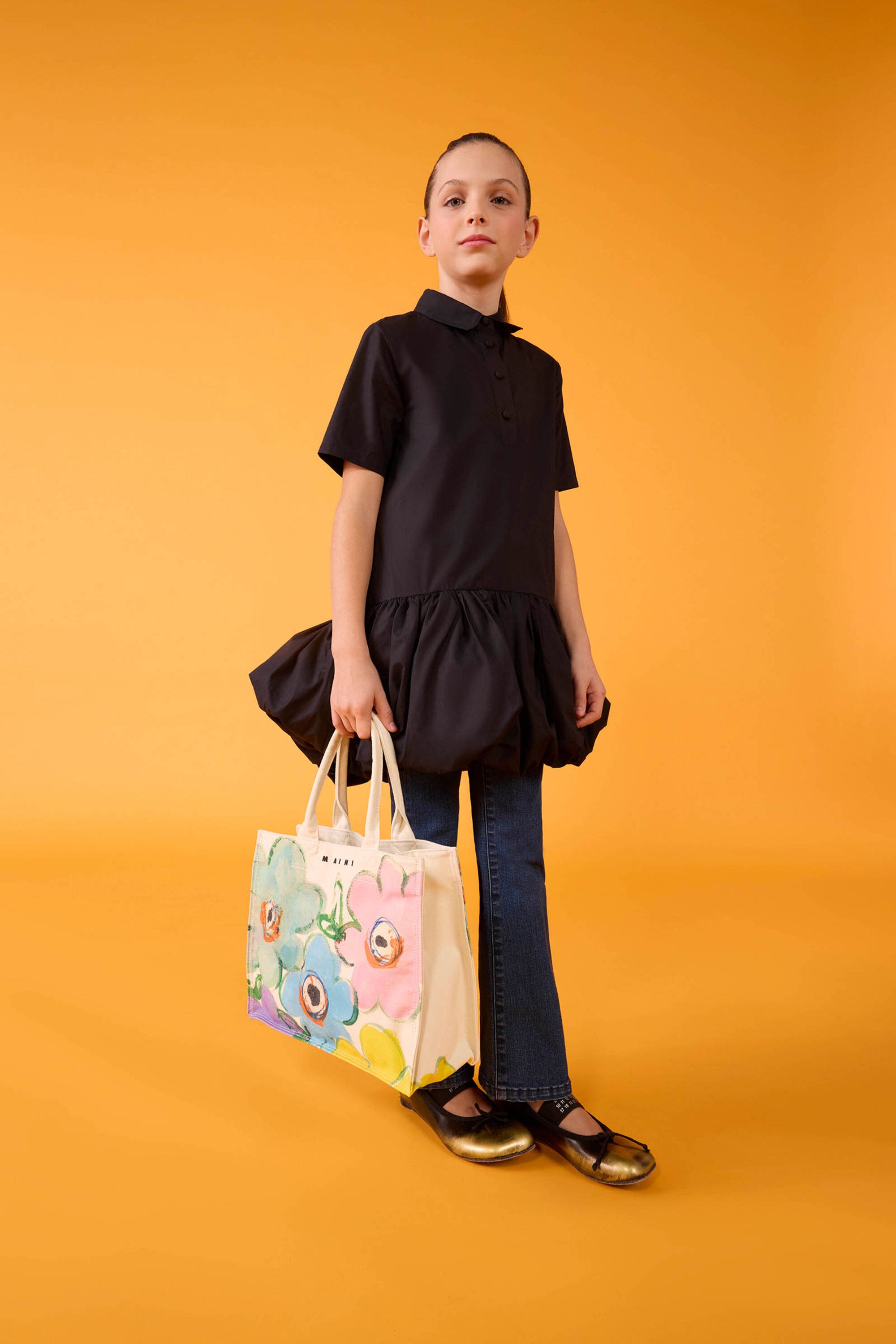 Hemdblusenkleid mit Logo