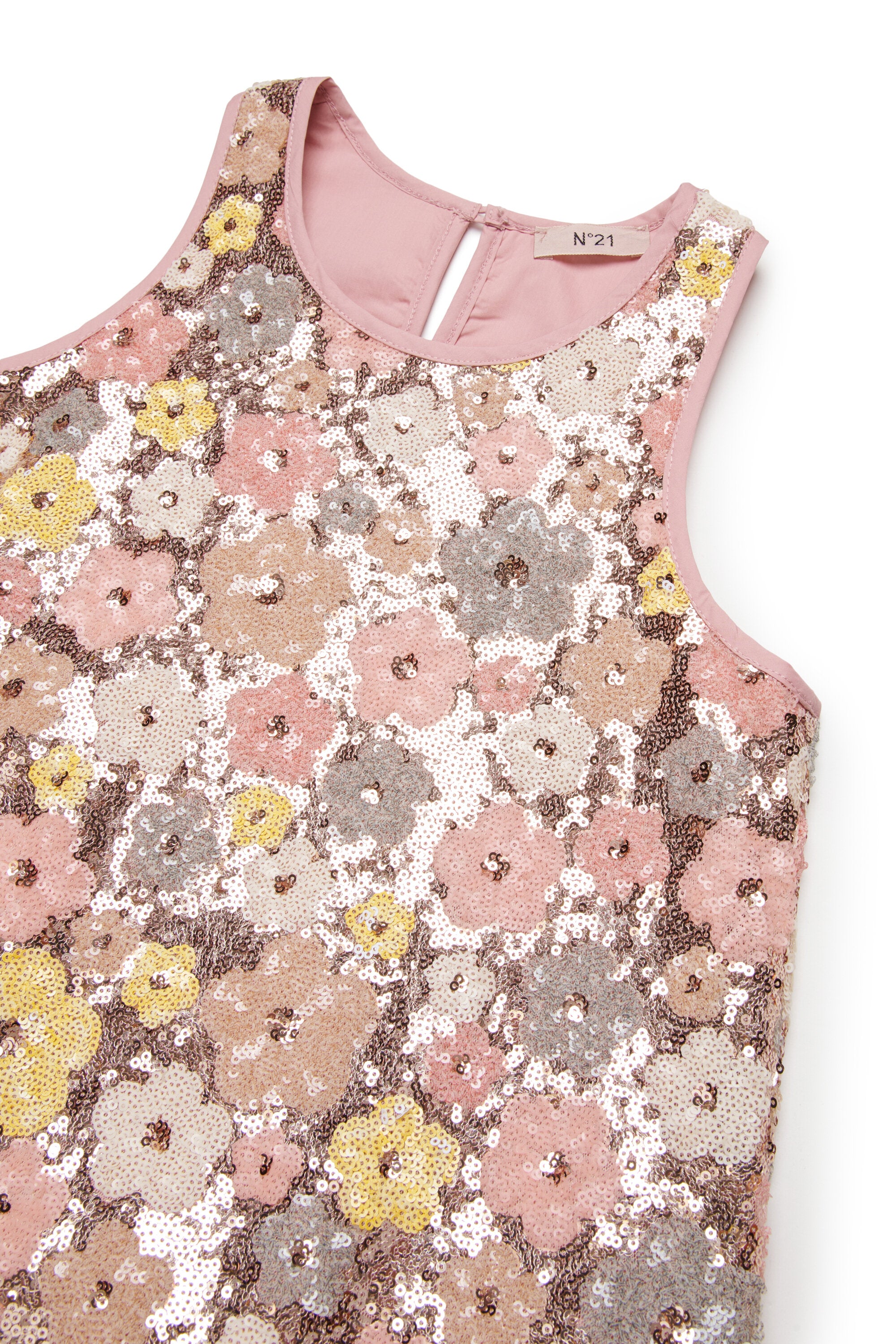 Ärmelloses Kleid mit Pailletten