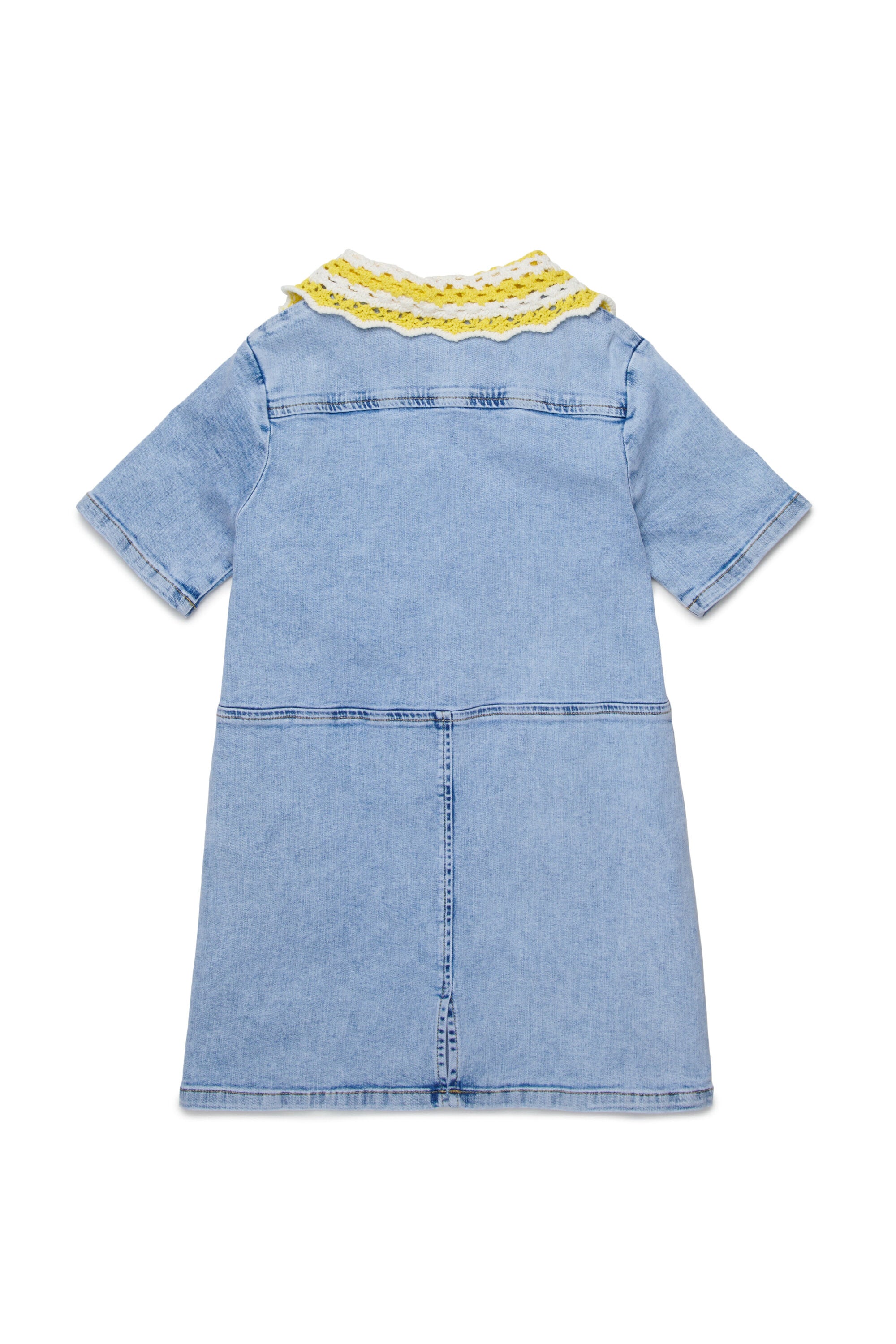 Abito con colletto lavorato a maglia