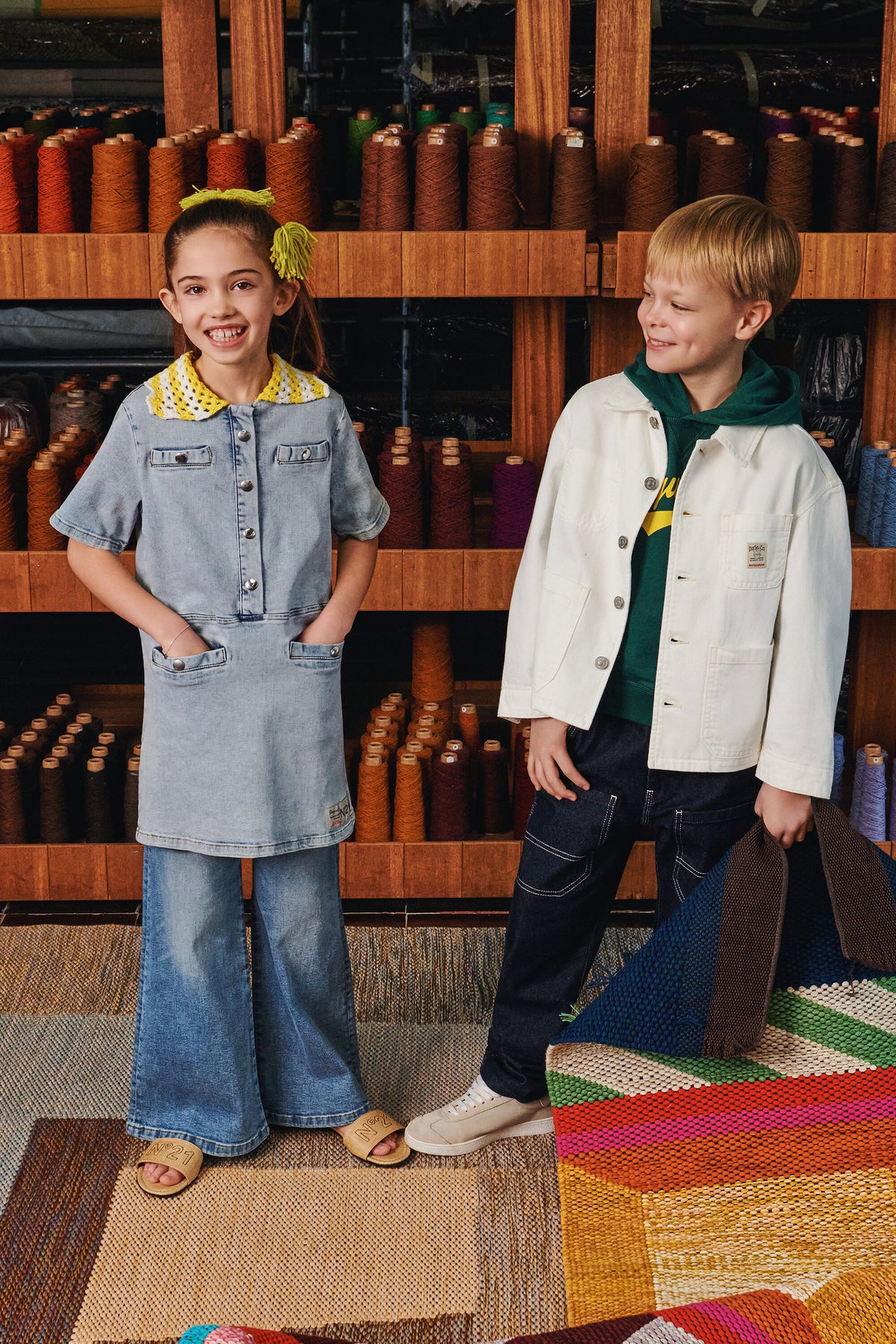 Robe avec col col tricoté