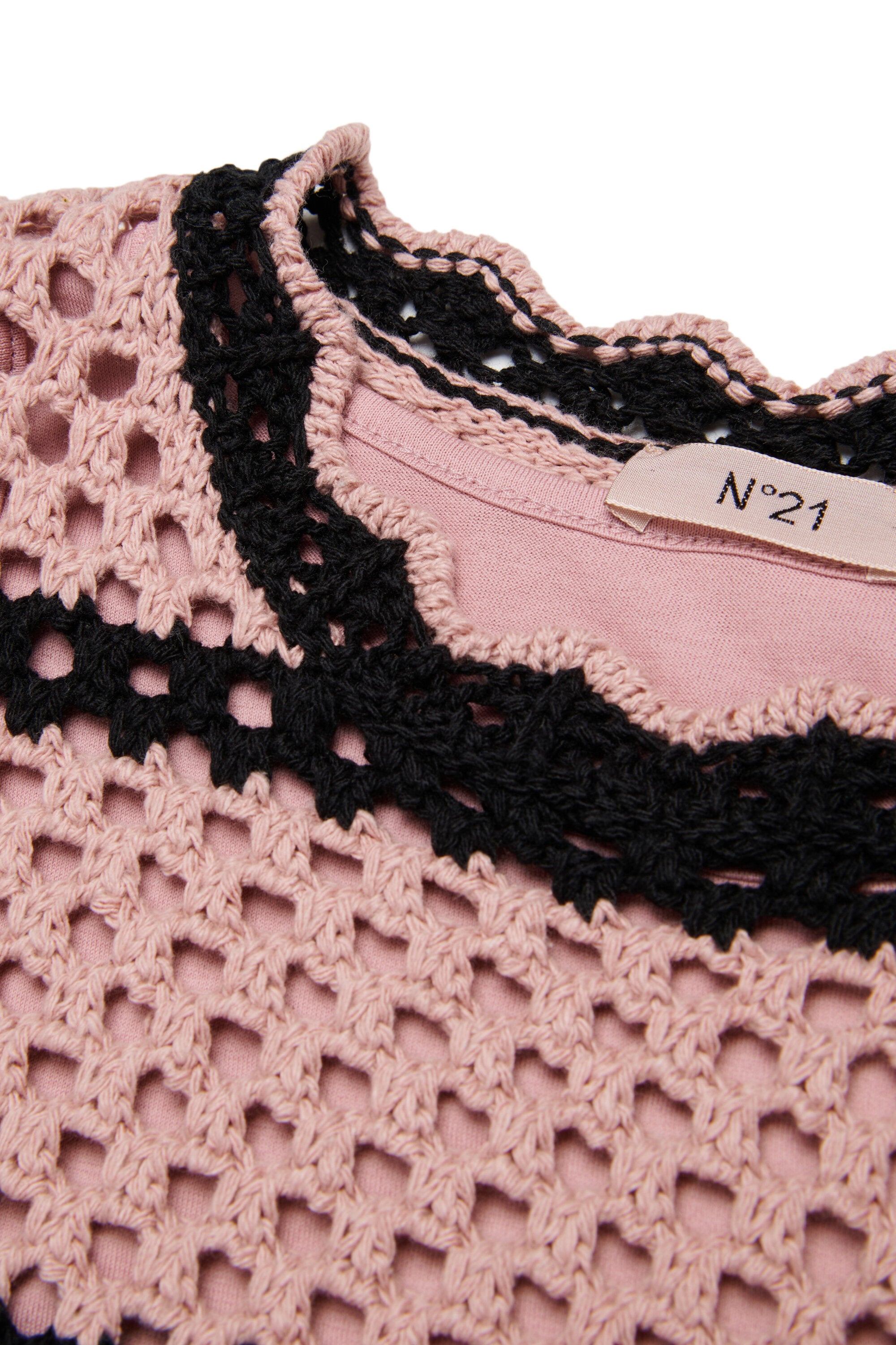 Abito crochet con logo