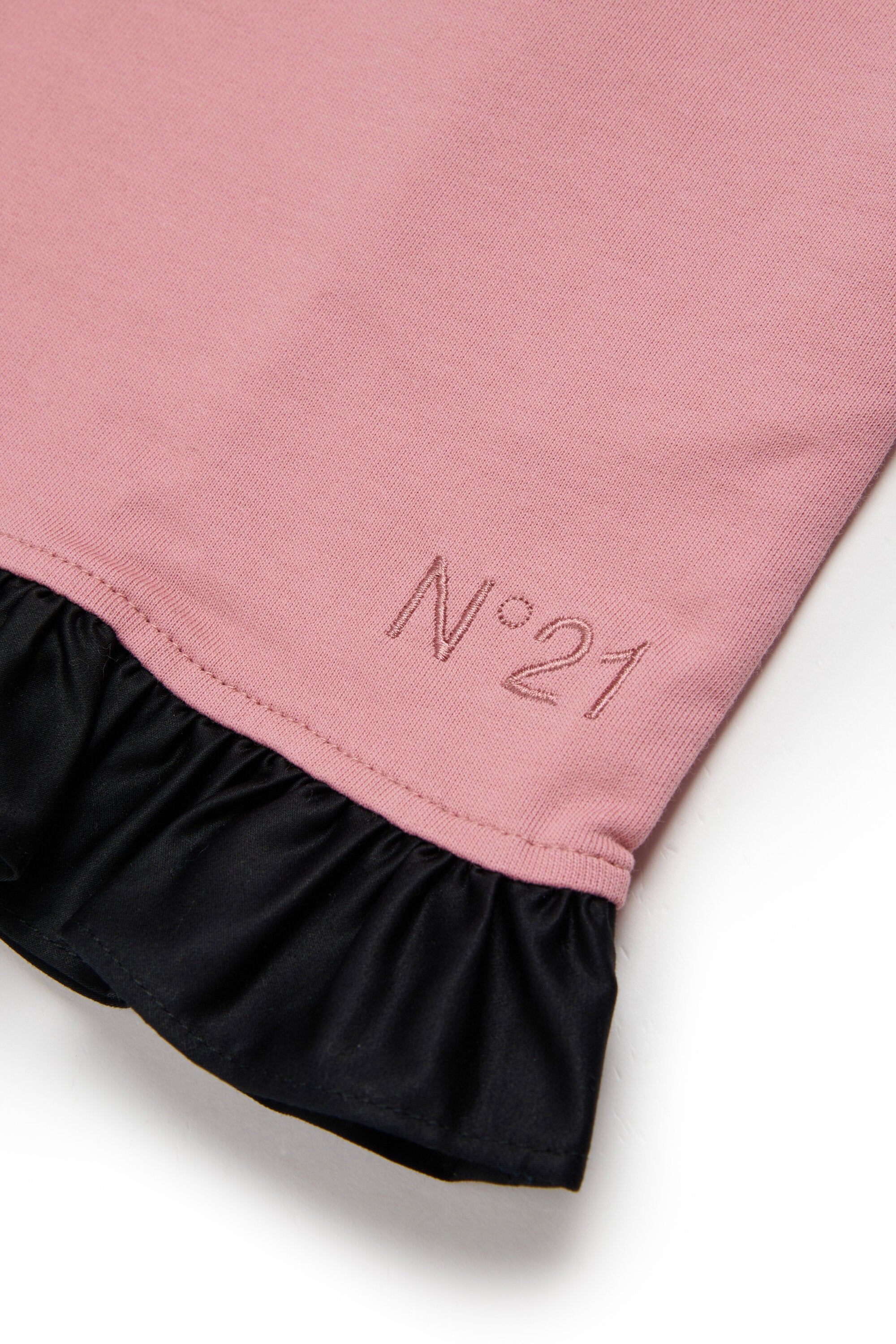 Robe avec volant et nœud contrastant