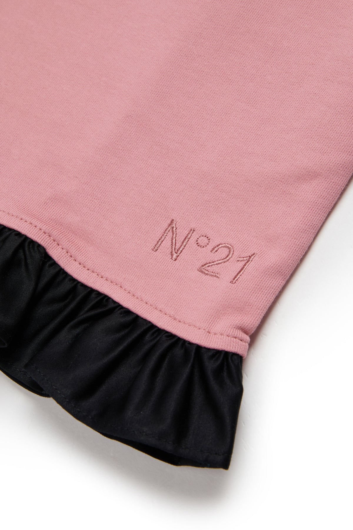 Robe avec volant et nœud contrastant