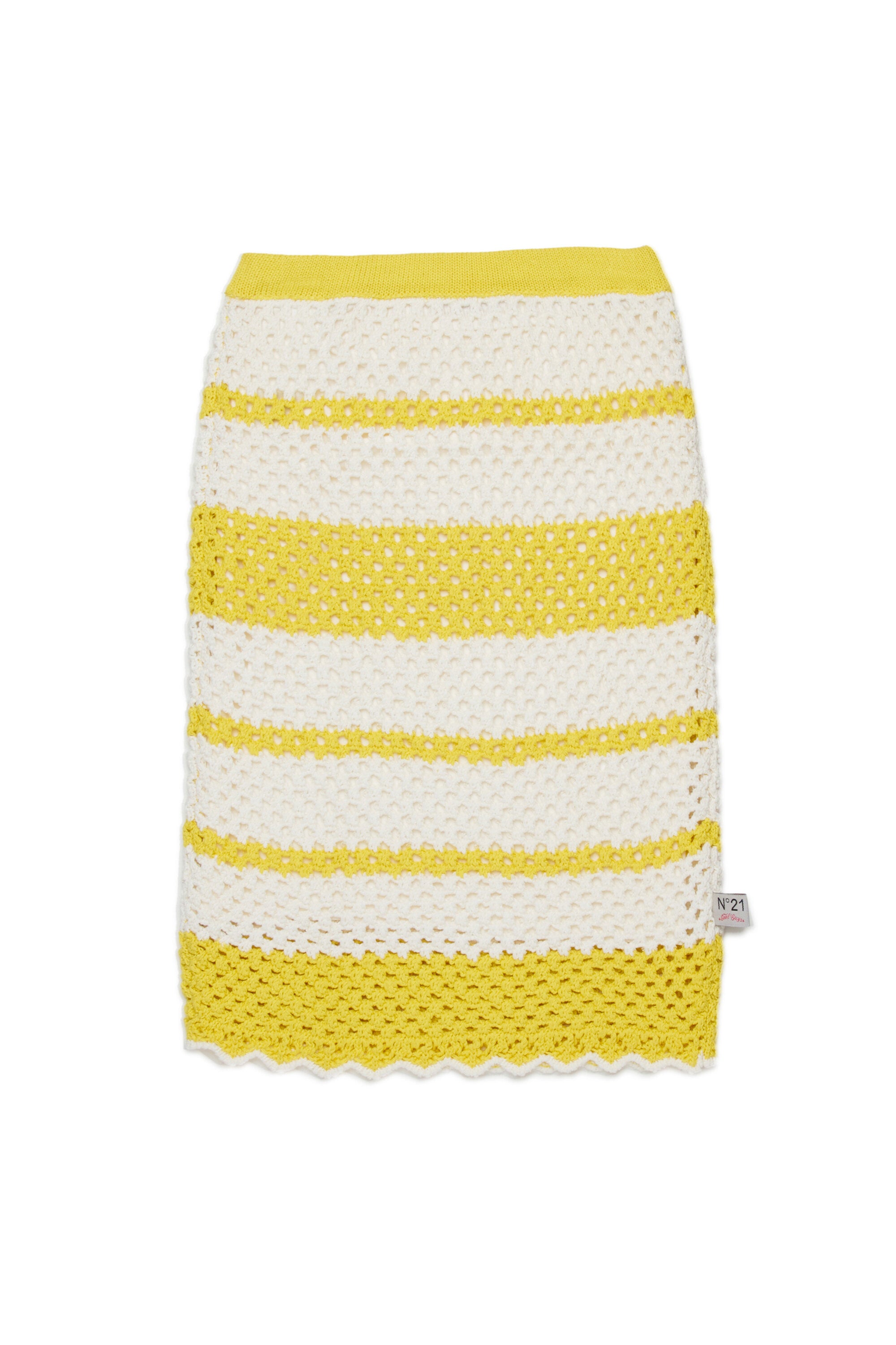 Openwork knitted skirt