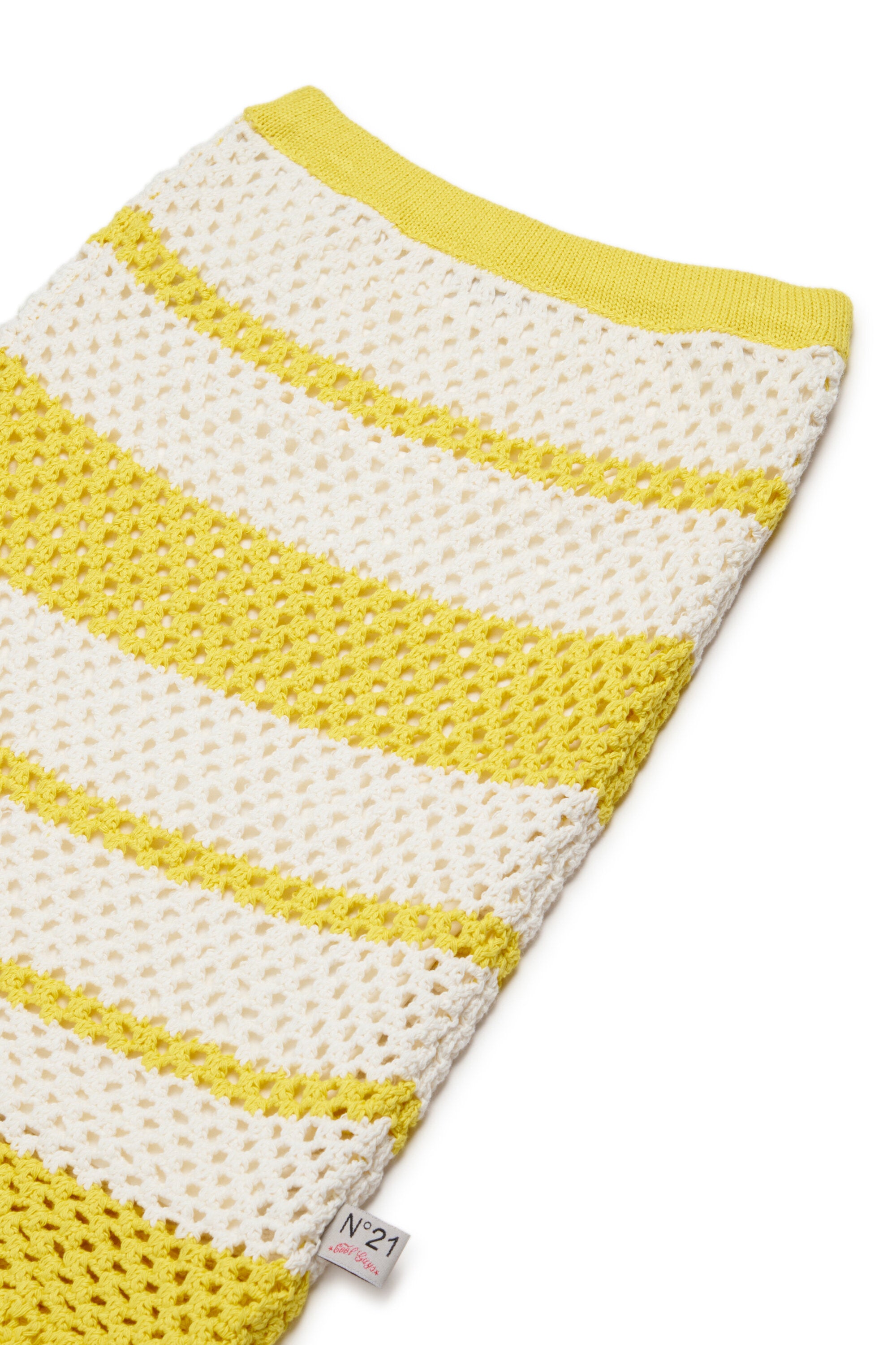 Gonna lavorata a maglia traforata