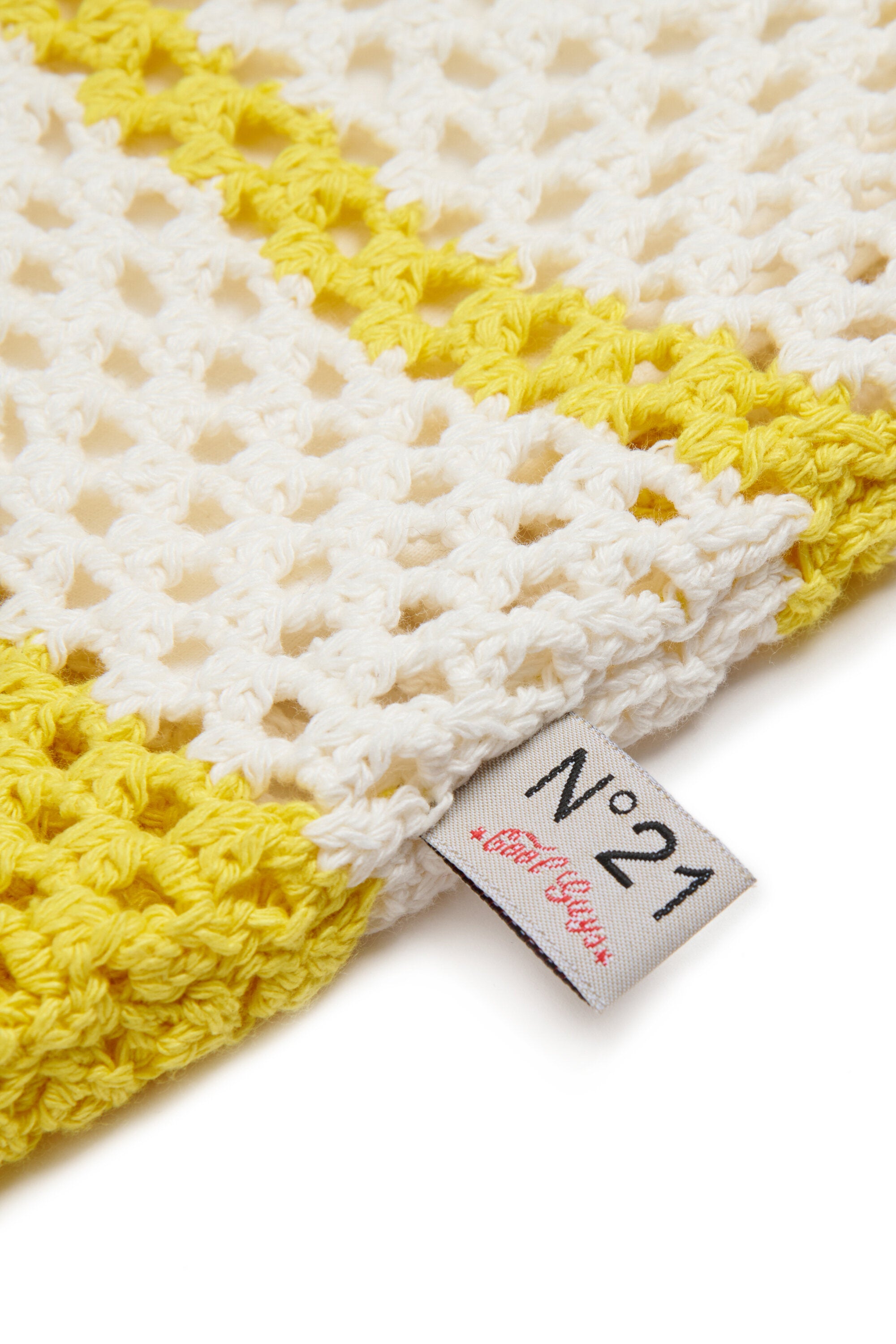 Gonna lavorata a maglia traforata