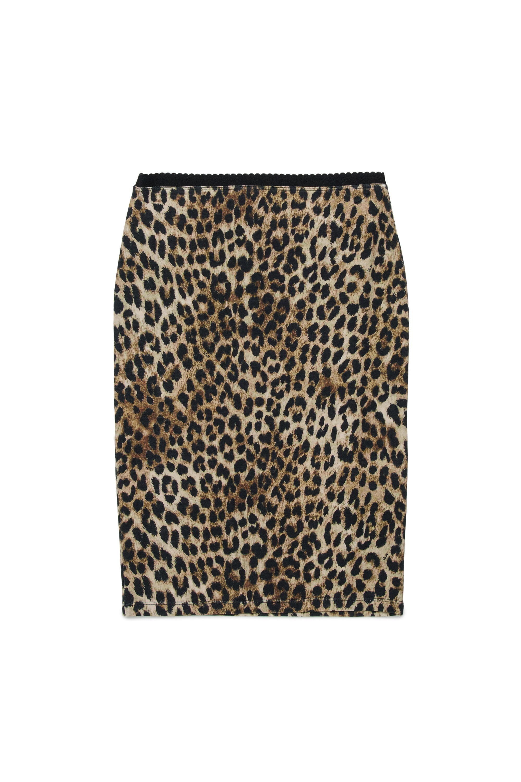Jupe à demi-longueur à motif animalier avec logo