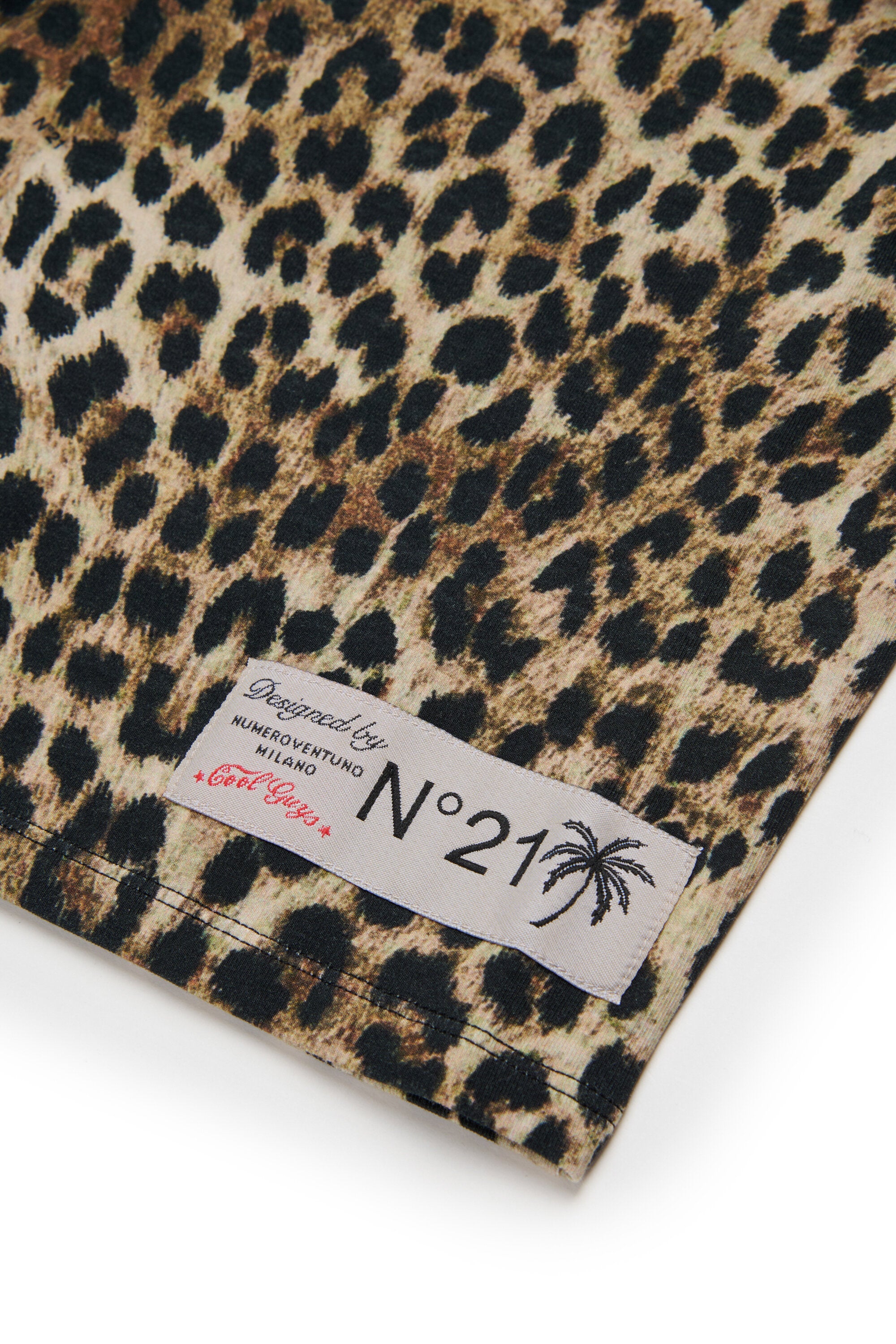 Rock im Animal-Print mit Logo