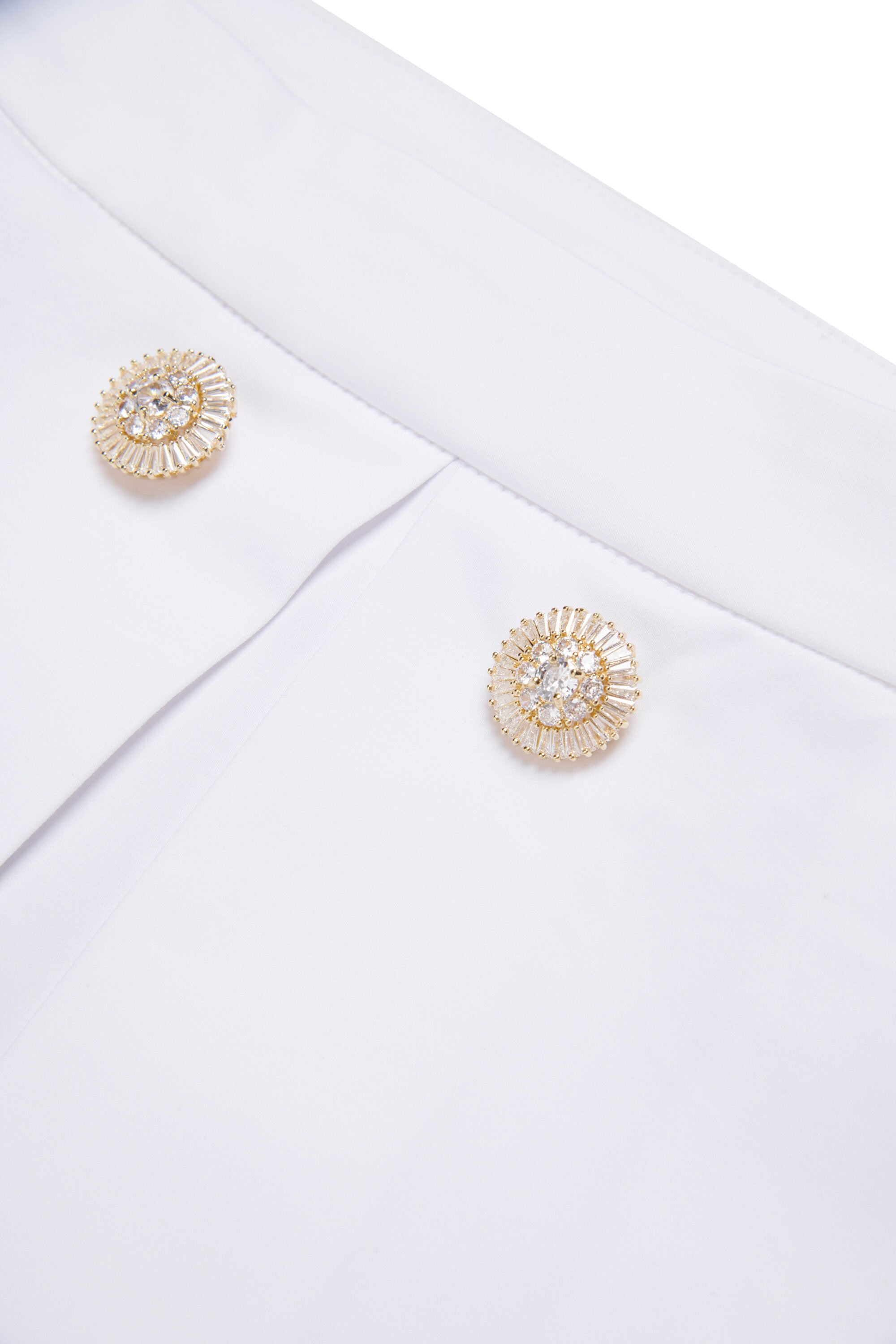 Gonna mini con bottoni decorativi