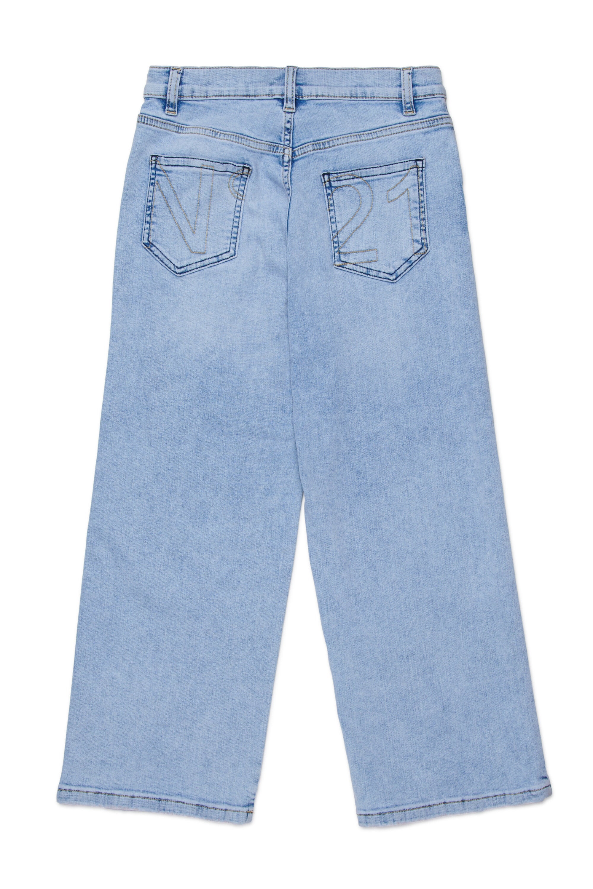 Relaxed Jeans in hellblauer Waschung