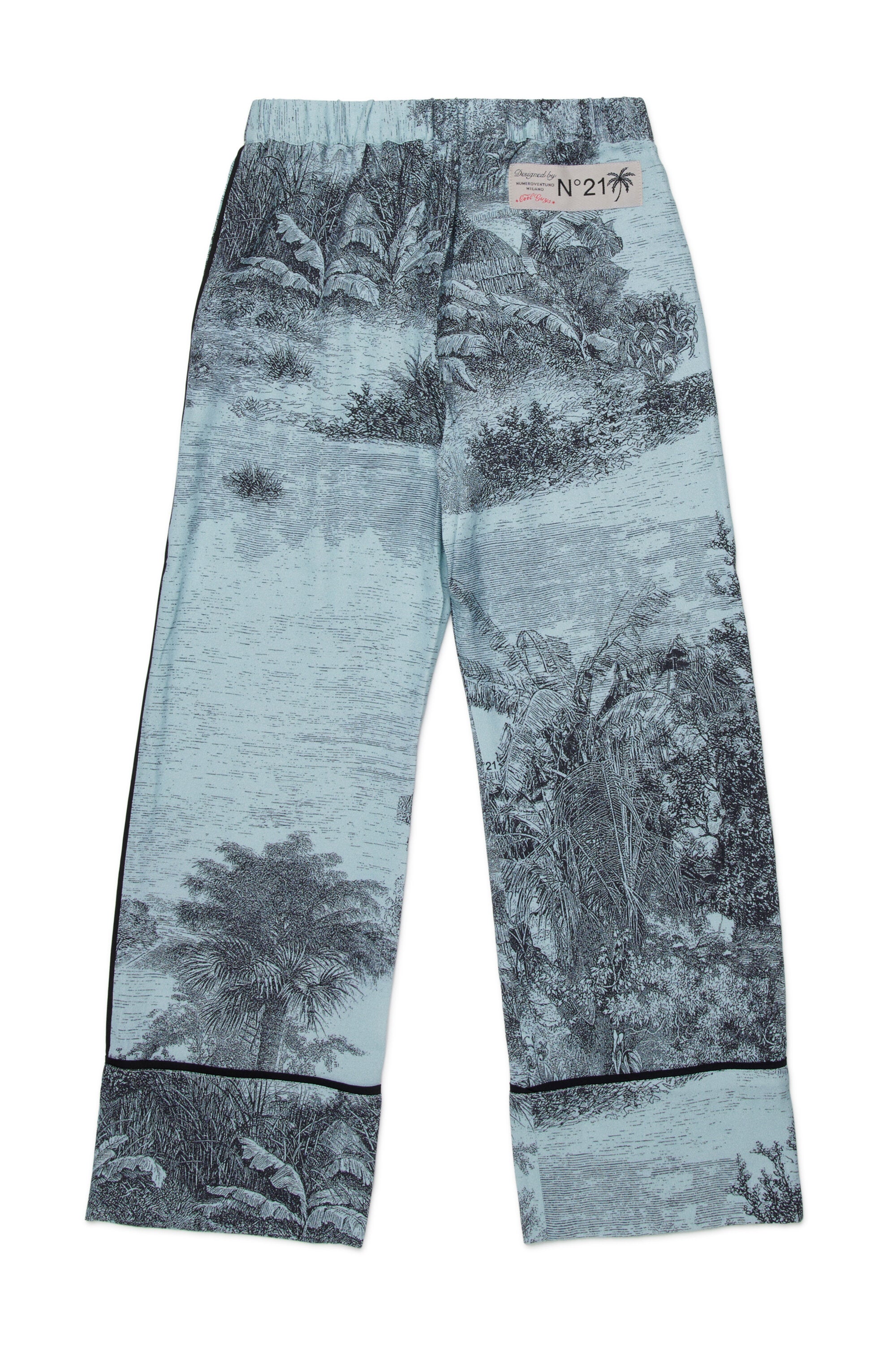 Hose aus Stoff mit Printmuster