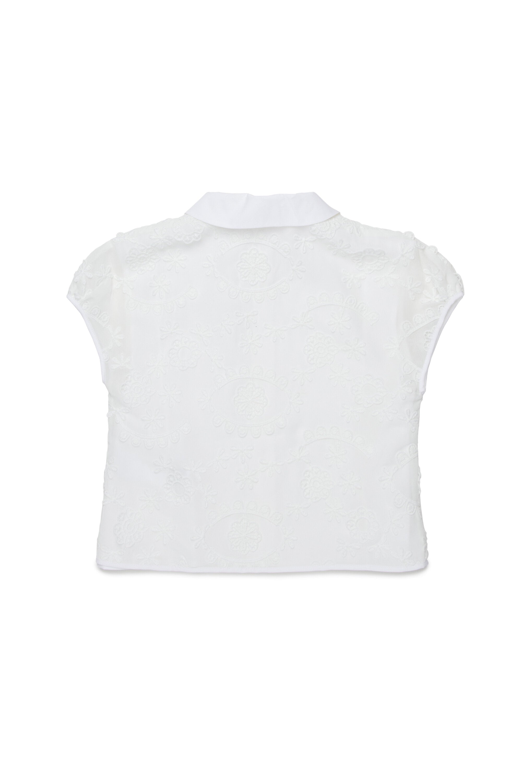 Camicia a maniche corte ricamata